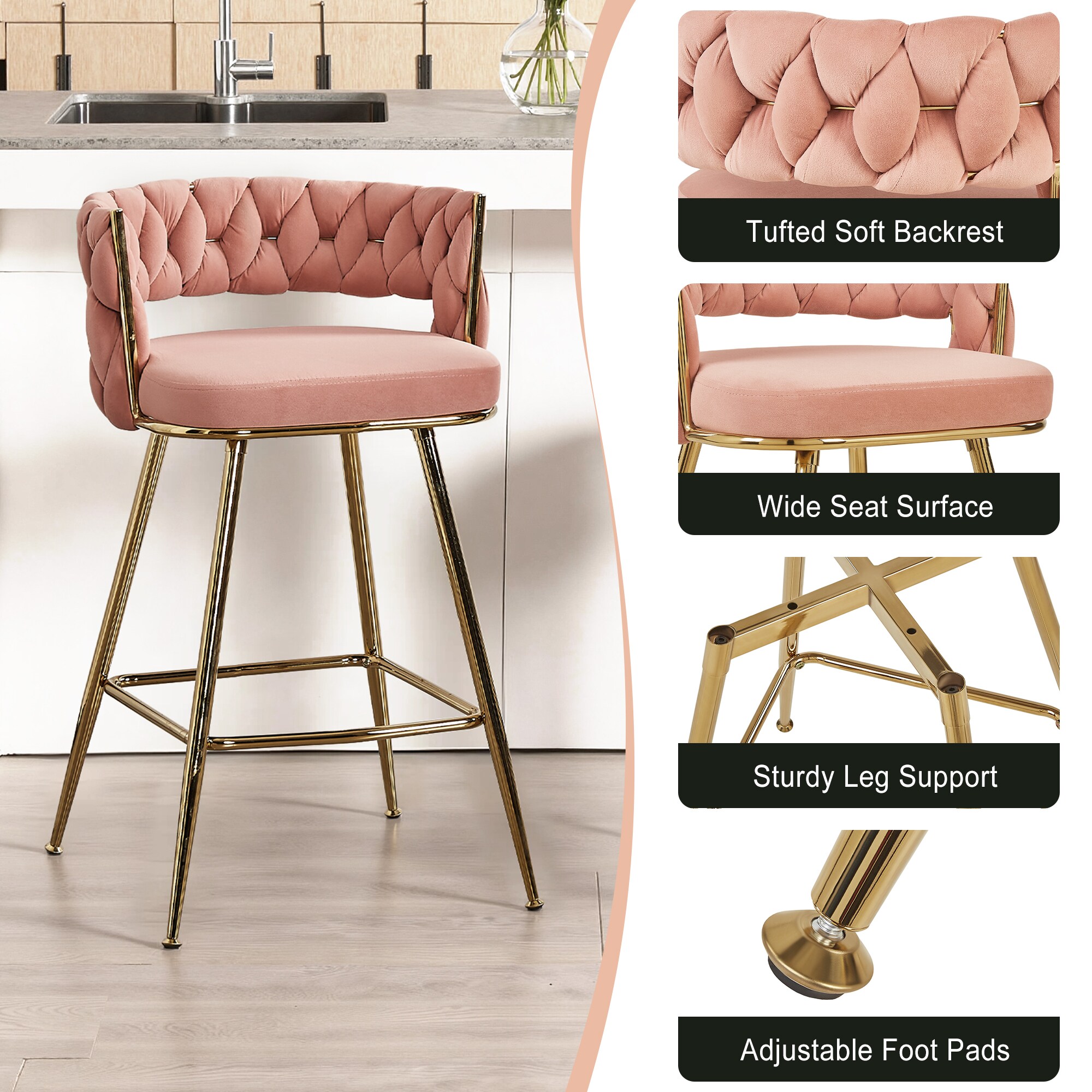 Vecelo LOE-CC-ZL05-PNK-2P stools - View #8