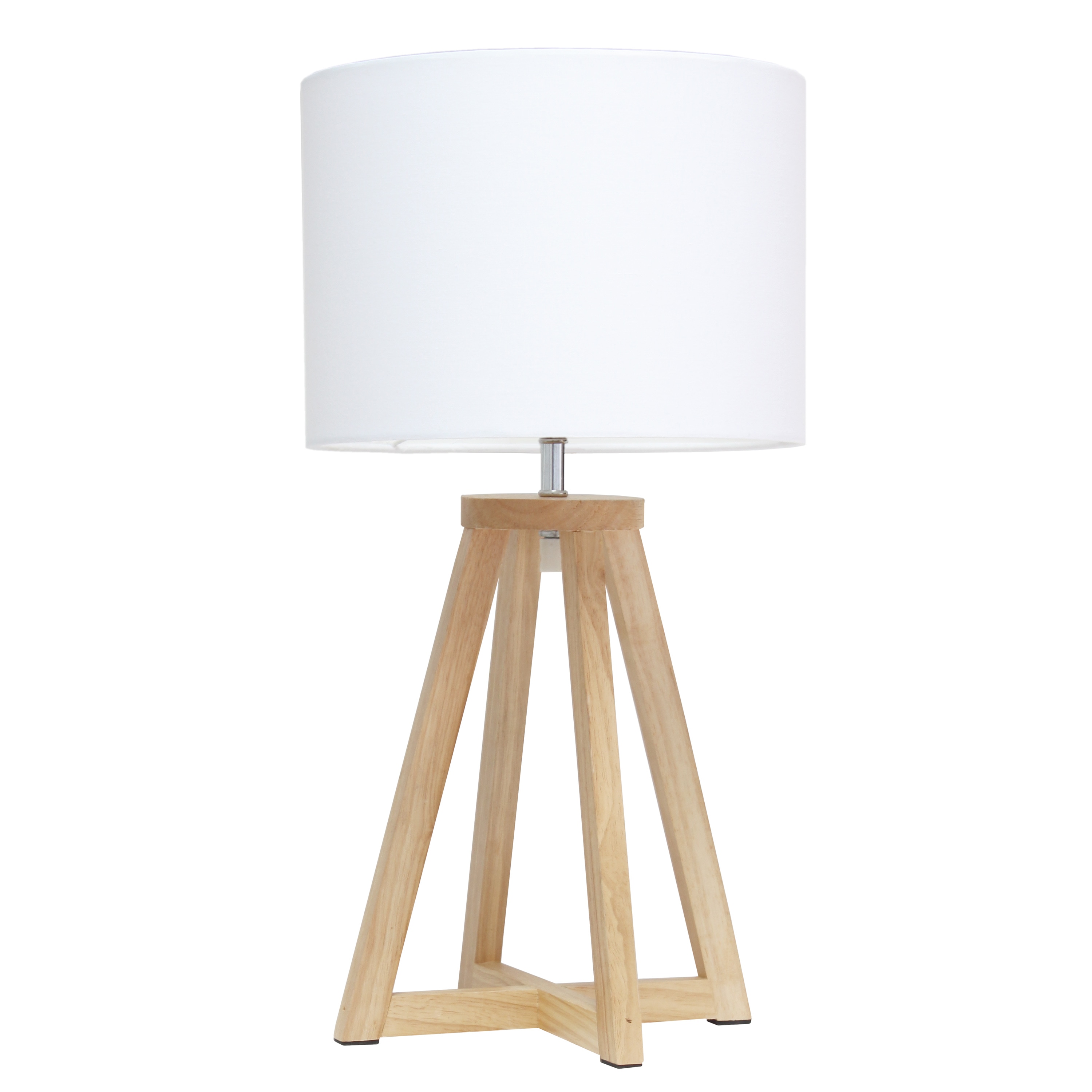 Creekwood Home CWT-1001-NH 7-in Natural/White LED On/Off switch Table Lamp with Fabric Shade