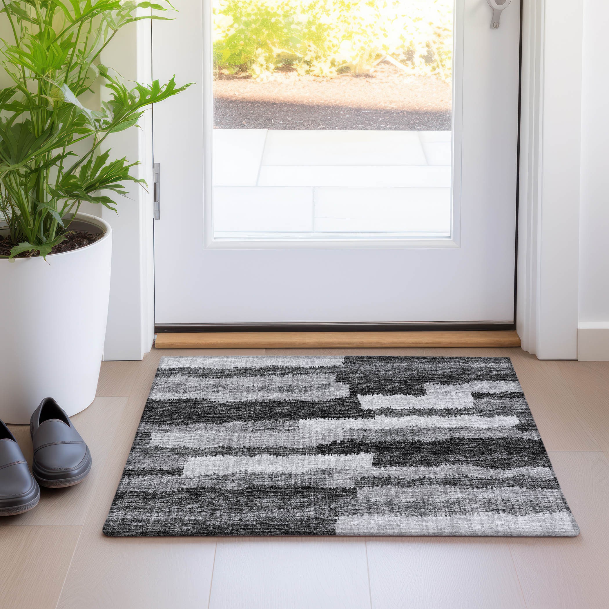 Addison Rugs AMF78SH20X30 Mayfield AMF78SH 2 x 3 (ft) Loomed Polyester Shadow Rectangular Indoor Abstract Machine washable Area rug
