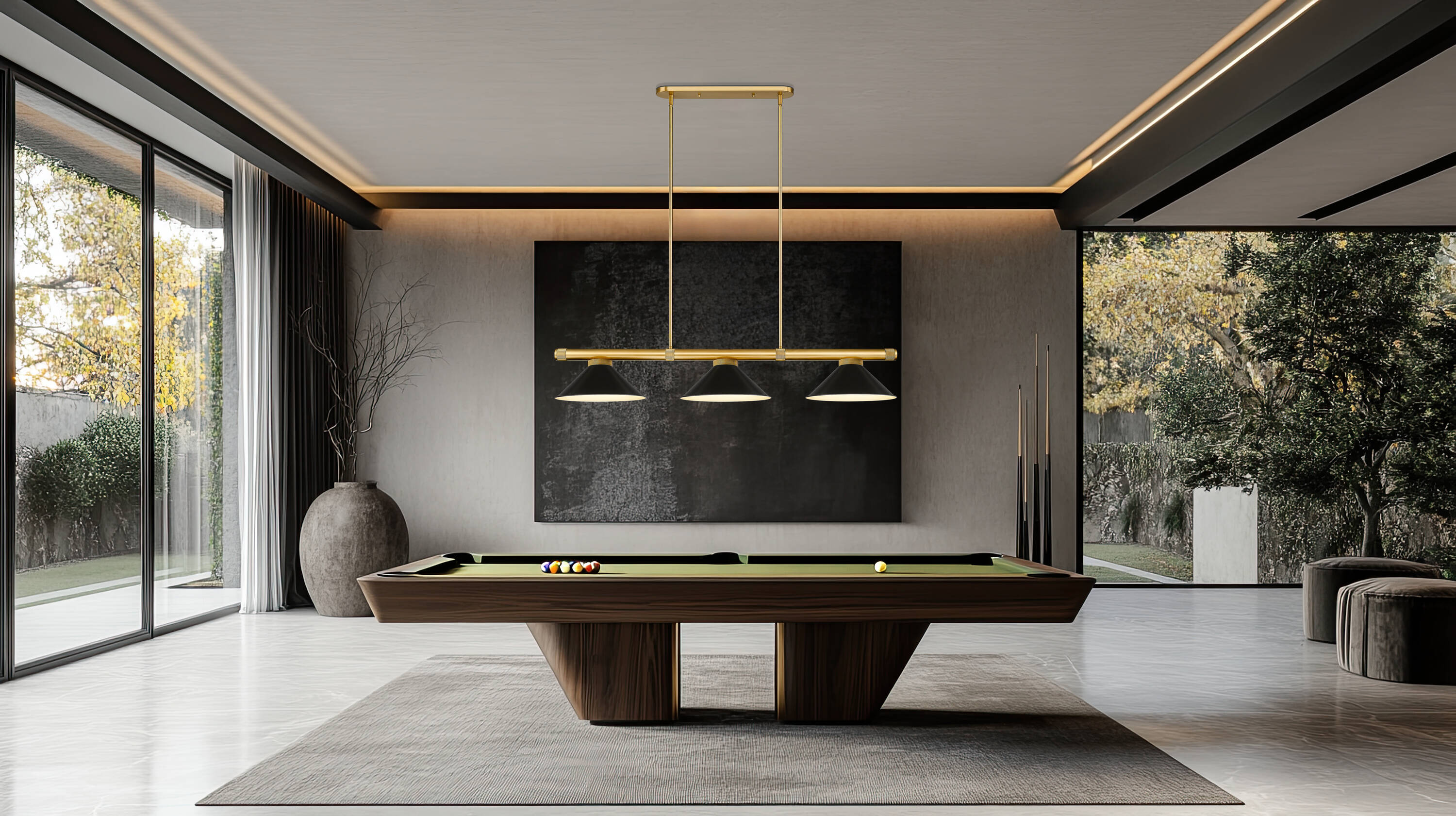 Z-Lite Vanguard Rubbed Brass Incandescent in the Pool Table Lighting ...