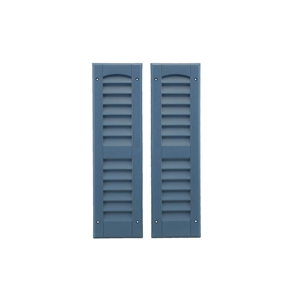 Shed Windows and More S621BLUE Shutters 6 in x 21 in Vinyl Shutters for Shed Chicken Coop Shutters (Blue)