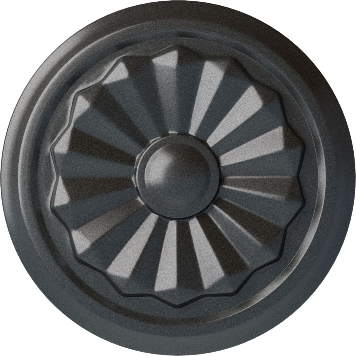 Ekena Millwork CM07OLPES Olivia 7.875-in W x 7.875-in L Painted Pewter Polyurethane Whole Ceiling Medallion
