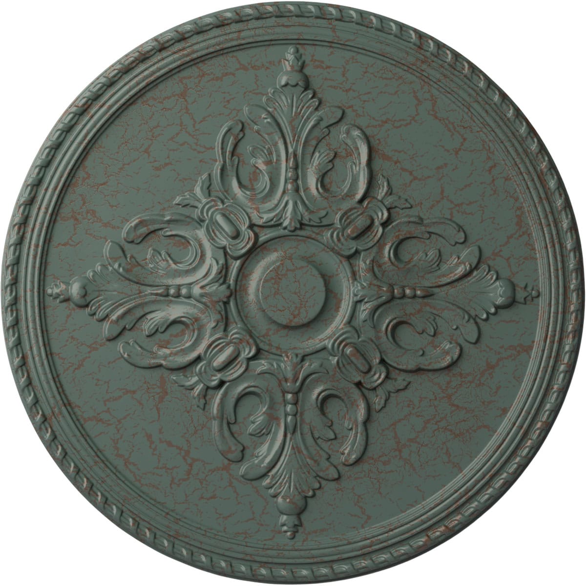 Ekena Millwork CM54MICBC Milton 55-in W x 55-in L Painted Cloud Burst Crackle Polyurethane Whole Ceiling Medallion