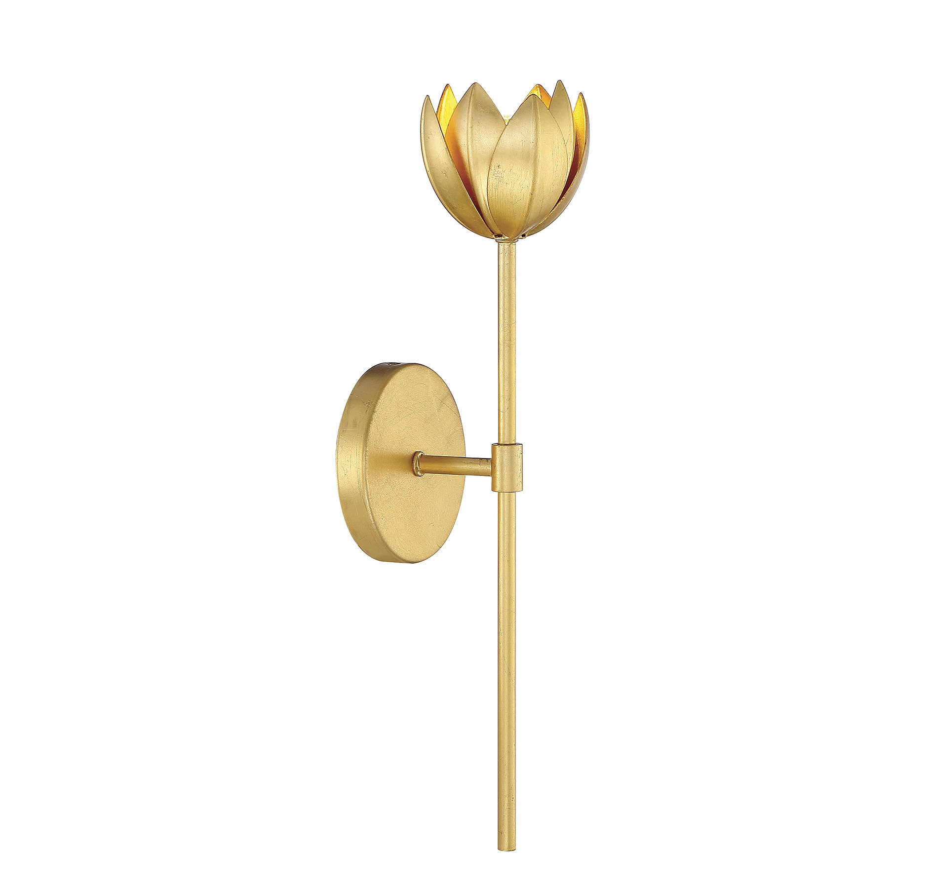 Meridian Lite Trends M90081TG Meridian 5-in W 1 -Light Brushed Gold Vintage Wall Sconce