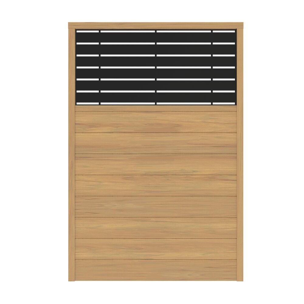 Freedom 73032566 Boardwalk 6-ft H x 4-ft W Cypress Vinyl Flat-top Fence panel (Unassembled)