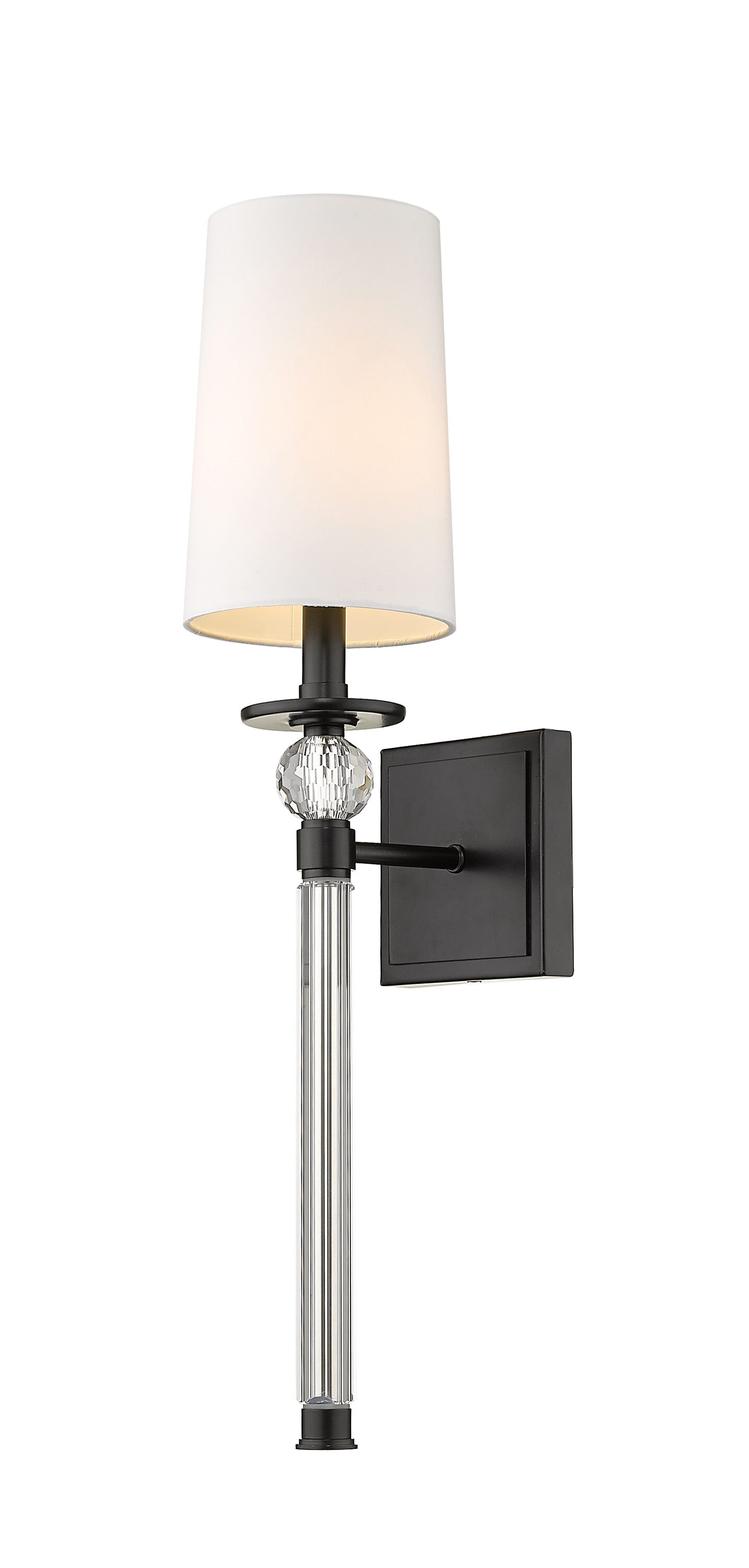 Z-Lite 805-1S-MB Mia 5.5-in W 1-Light Matte Black Modern/Contemporary Wall Sconce