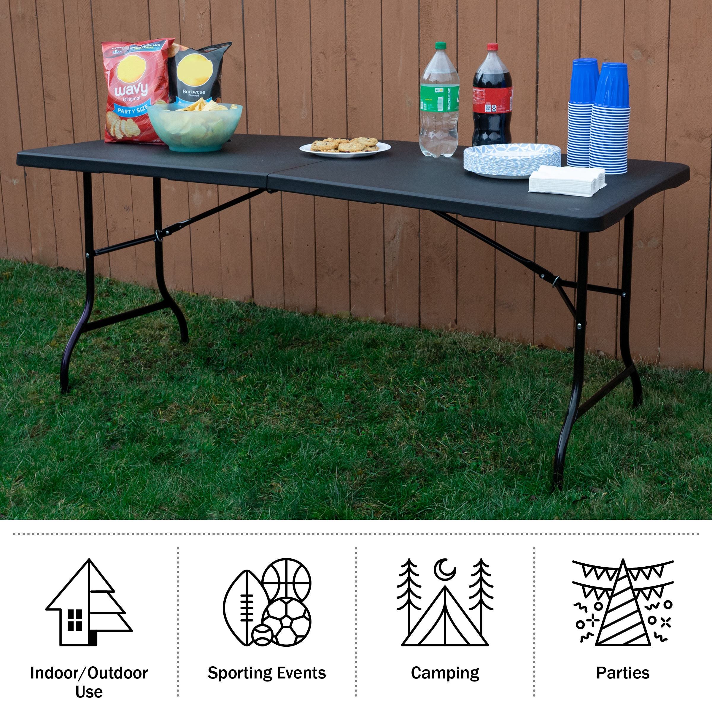 Hastings Home 80-OUTFT-5 Folding-Tables - View #3