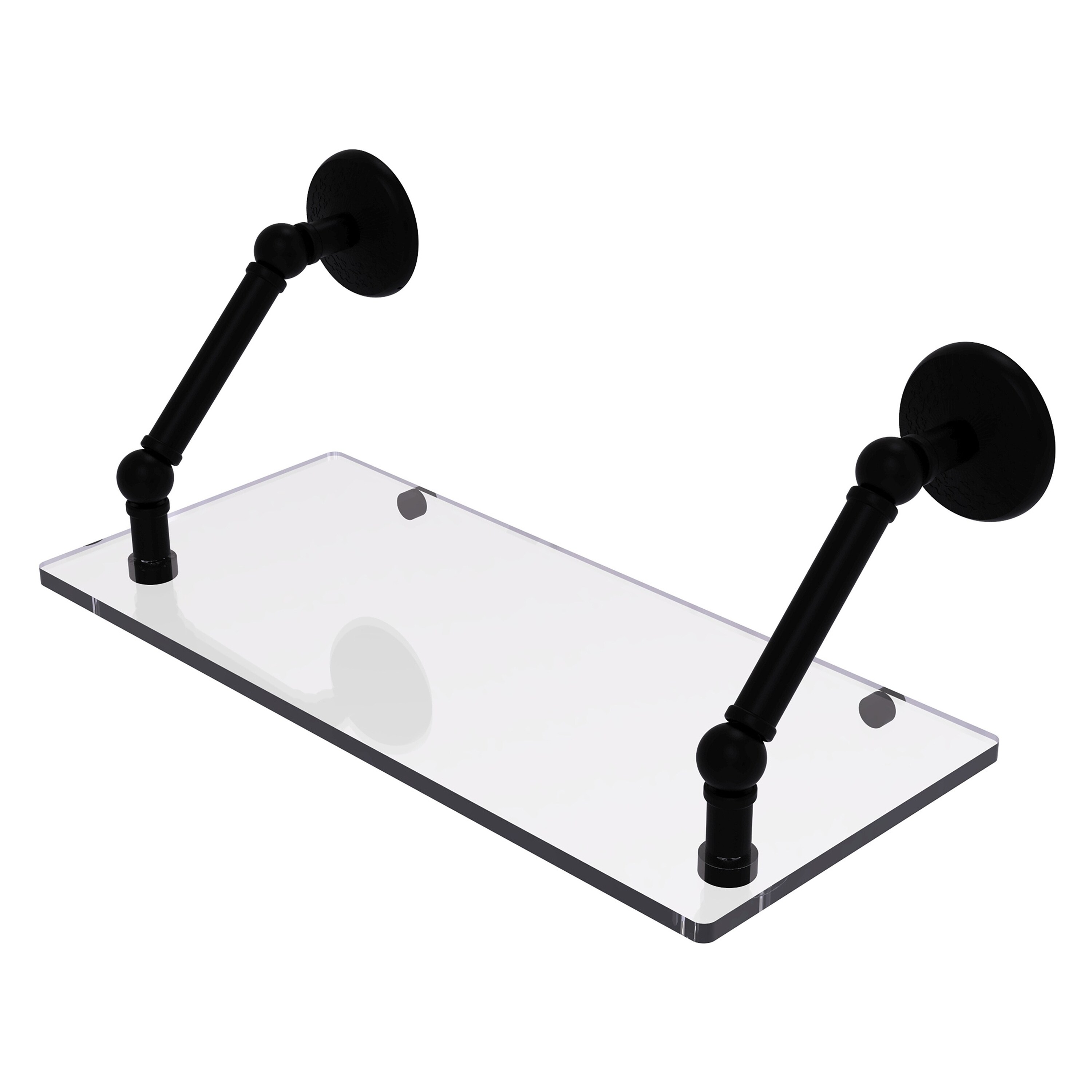 Allied Brass PMC-1-18-BKM Prestige Monte Carlo Matte Black Wall mount Bathroom Shelf ( 18-in x 8-in x 8-in )