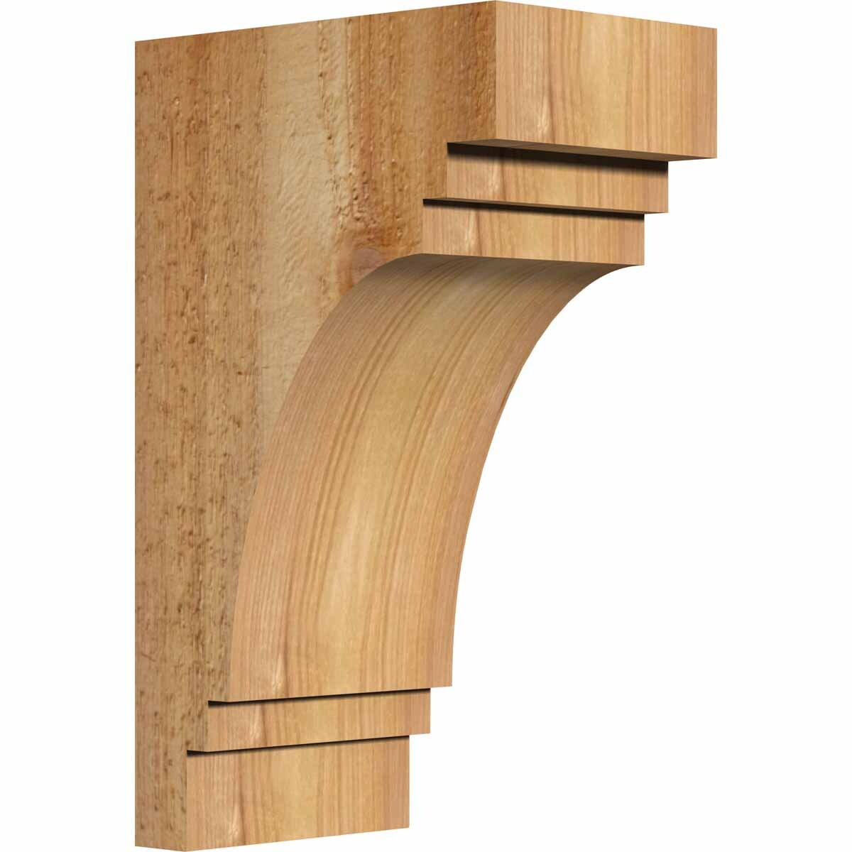 Ekena Millwork COR04X06X10PEC00RWR 4-in x 6-in x 10-in Pescadero Unfinished Western red cedar Wood Paintable/Stainable Corbel