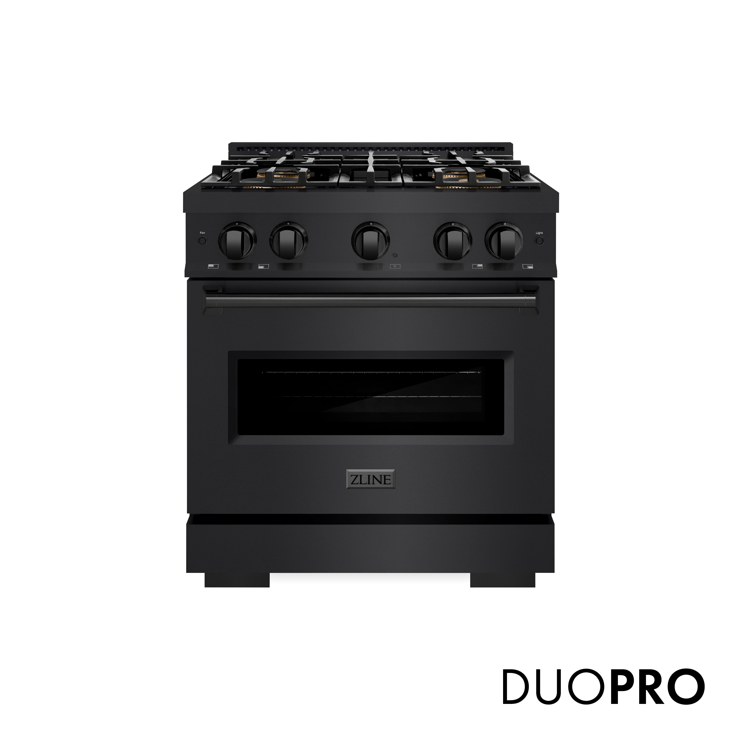 ZLINE KITCHEN & BATH PCDRB-30 Classic 30-in Deep recessed 4 burners Convection Oven Freestanding Dual Fuel Range ( Black Stainless Steel )