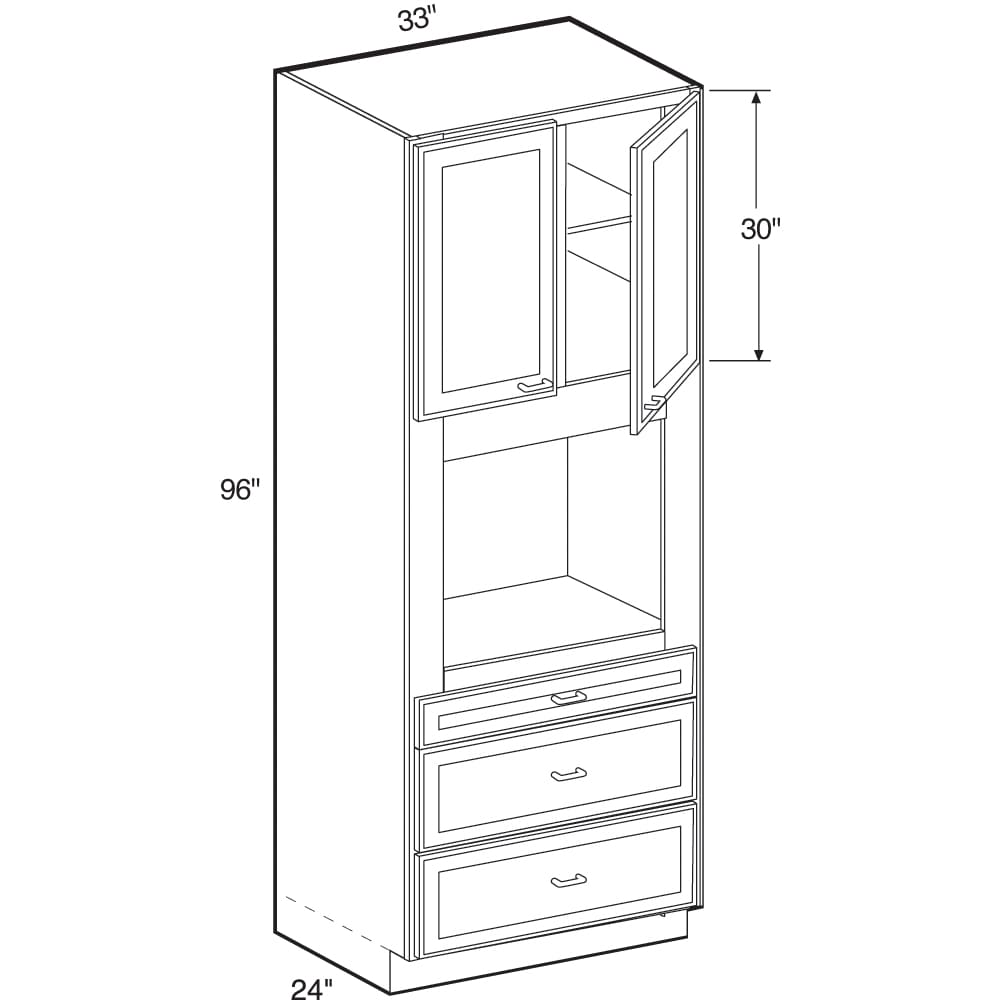 Luxxe Cabinetry OC332496U-NDO Cabinets-Kitchen - View #2