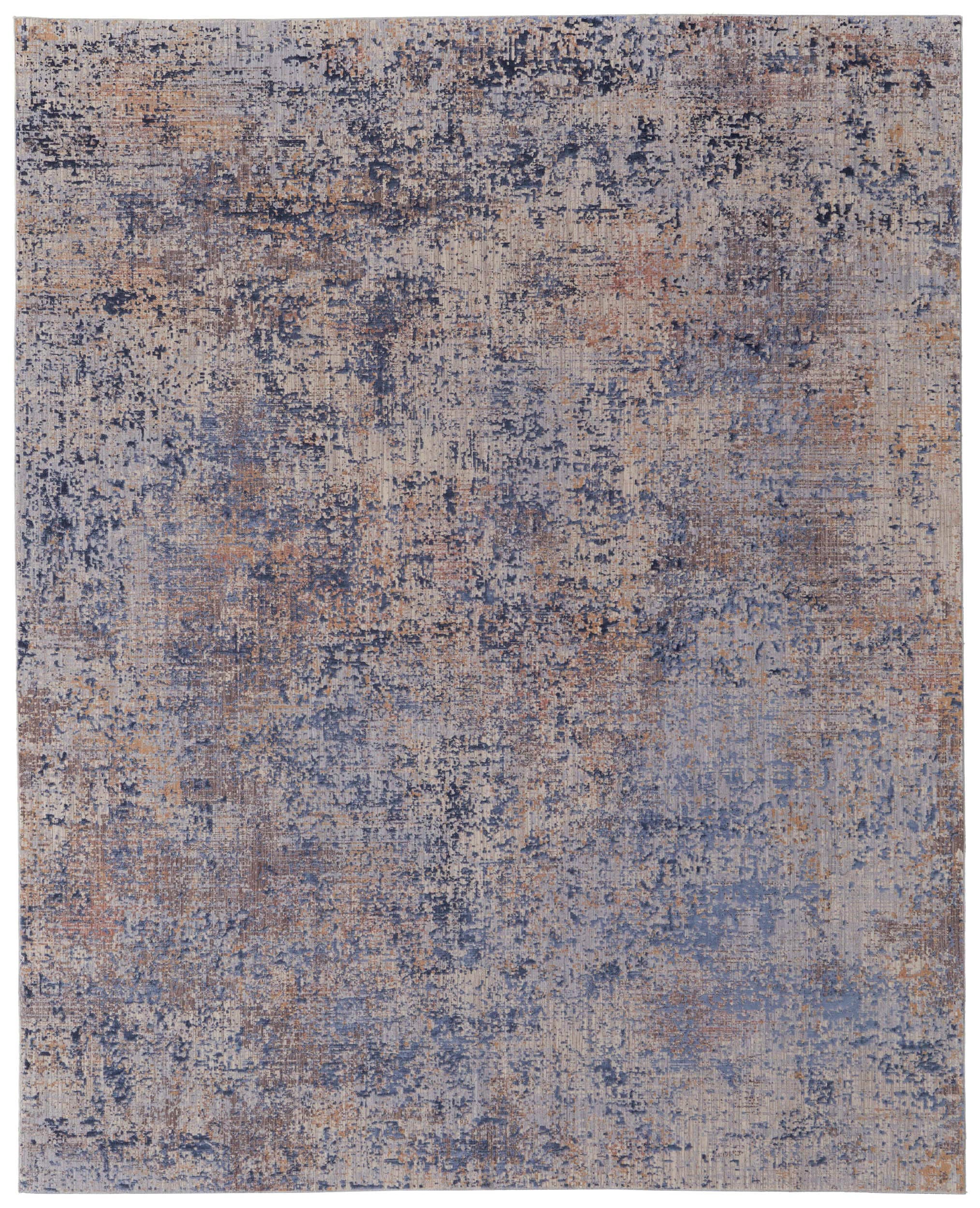 Room Envy PRYR39NGBLUMLTF10 8 x 10 (ft) Loomed Polyester Blue/Tan/Brown Rectangular Indoor Area rug