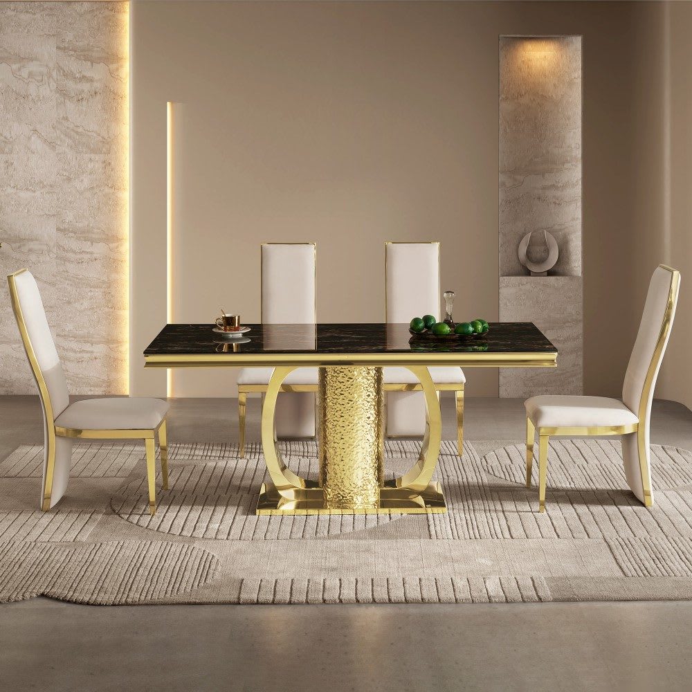 Coolbibila ERNEST-TABLE-GOLD Dining-Tables - View #2