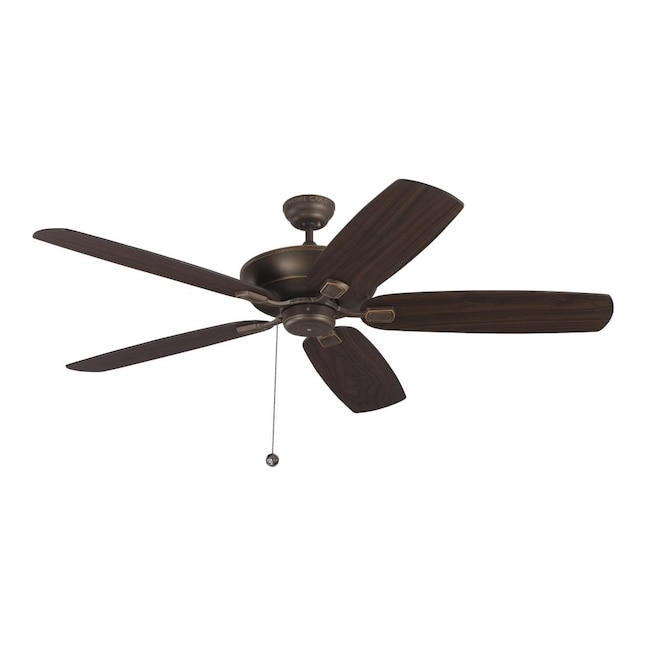 Generation Lighting Colony Super Max 60 In Roman Bronze Indoor Outdoor Ceiling Fan 5 Blade The Fans Department At Lowes Com