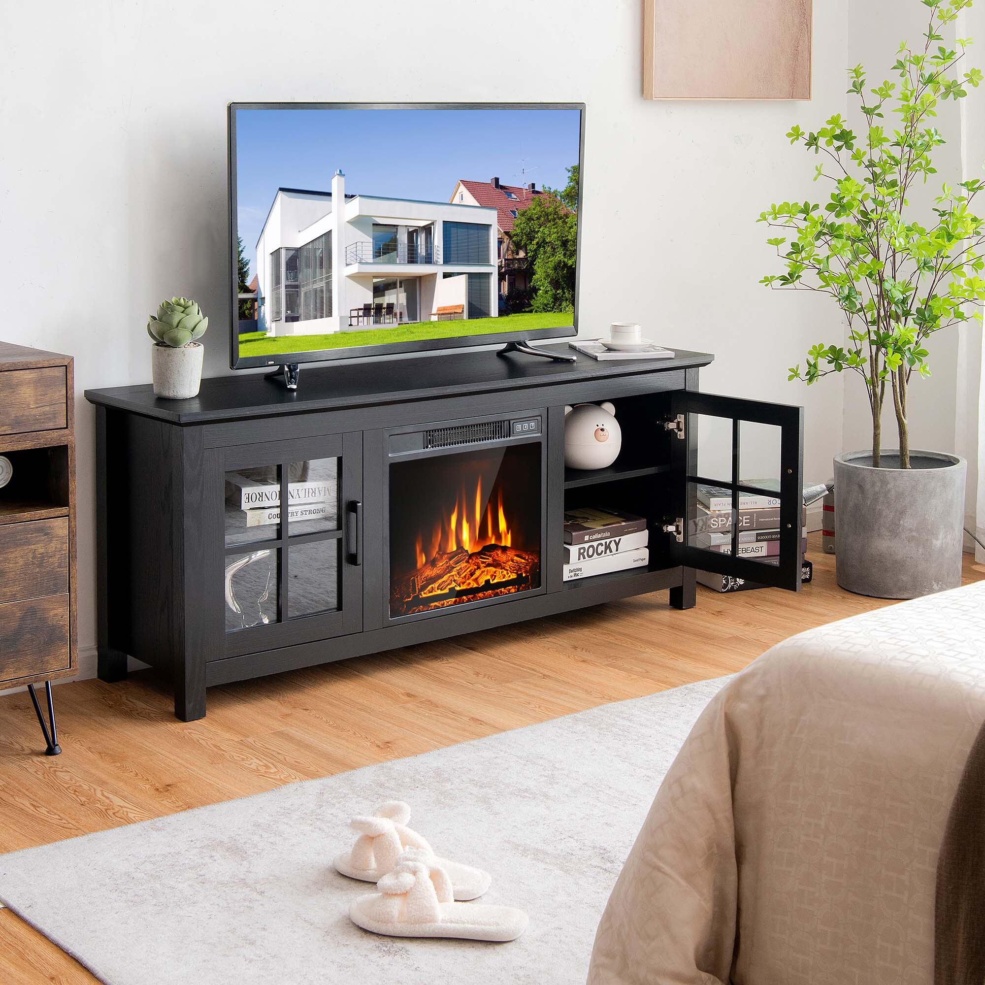 Costway SWL00006 Electric-Fireplaces - View #9