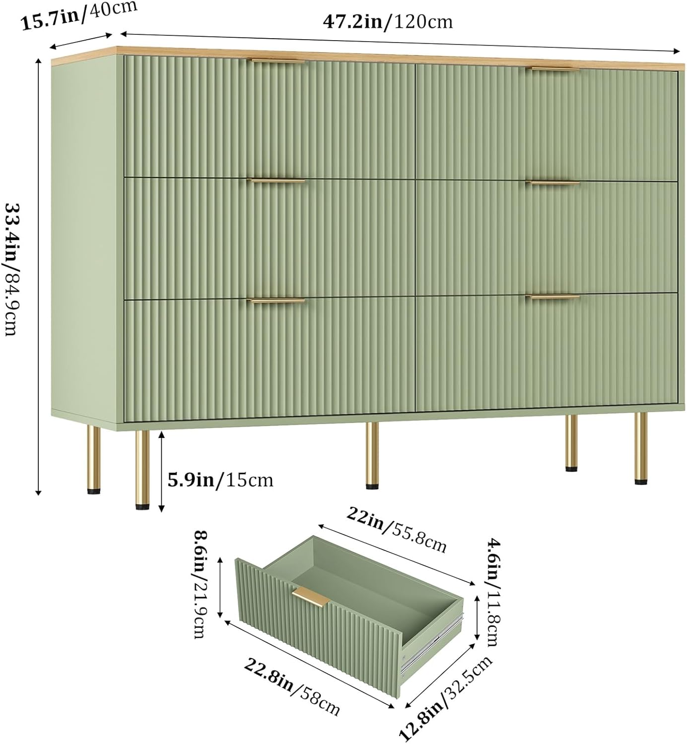 Qeetex WL-PHO-33FGB8AM dressers - View #2