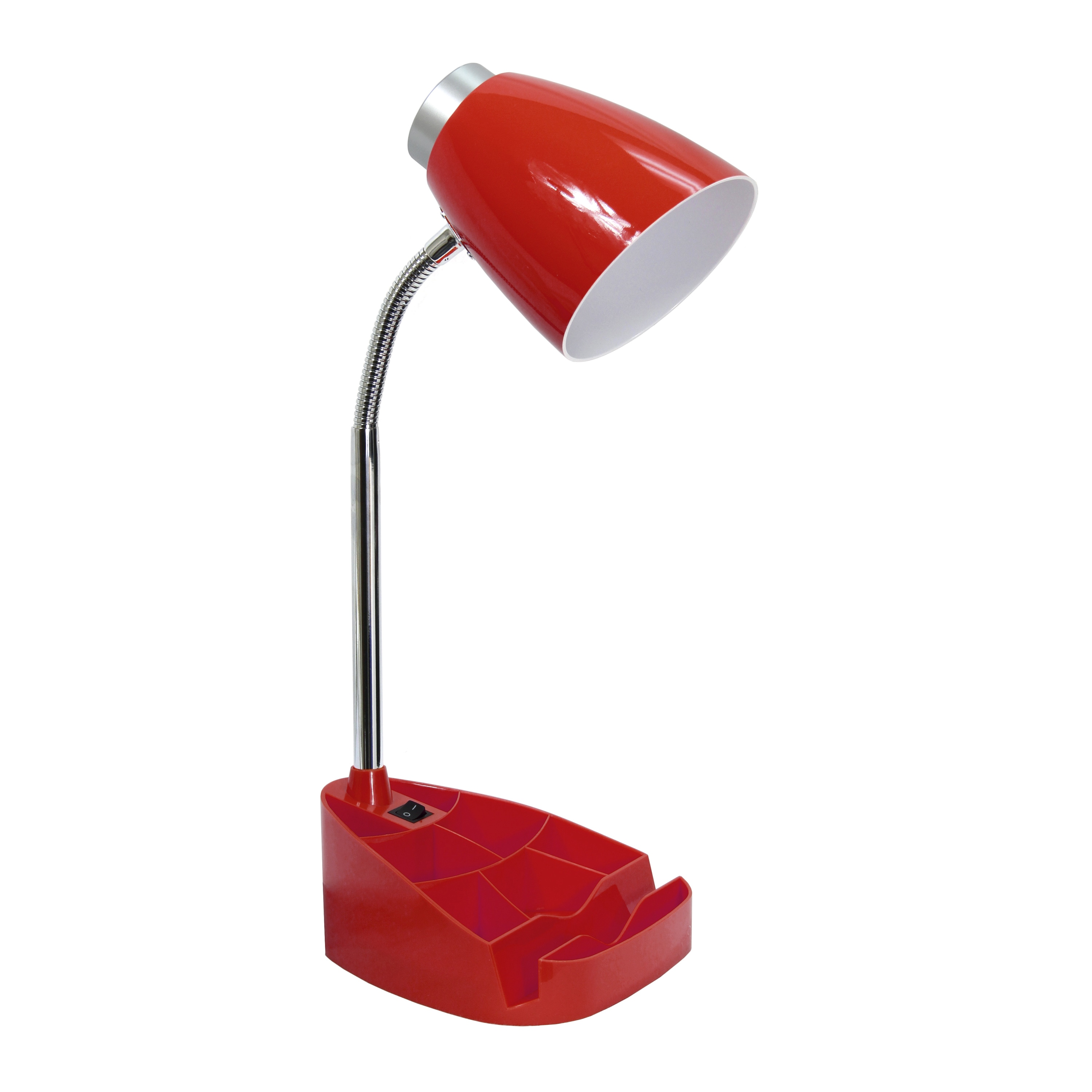 Creekwood Home CWD-1001-RE 18.5-in Adjustable Red Standard Desk Lamp with Plastic Shade