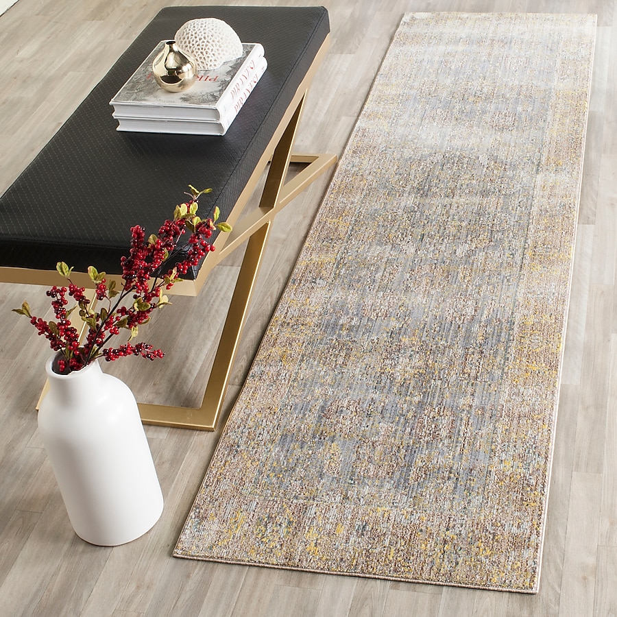 Safavieh Valencia Colom 2 x 12 Gray/Multi Indoor Distressed/Overdyed Vintage Runner Safavieh Valencia Colom 2 x 12 Gray/Multi Indoor Distressed/Overdyed Vintage Runner