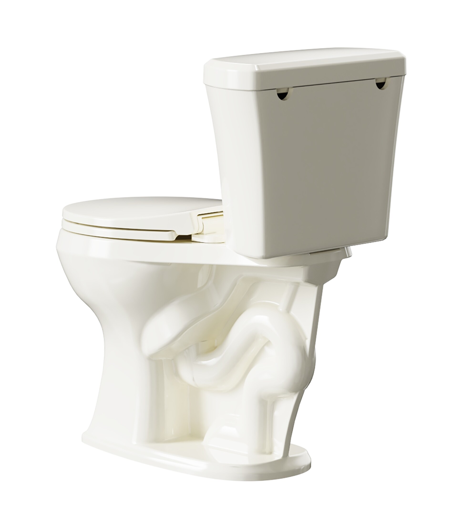 Project Source Danville Oyster Round Chair Height 2-piece Toilet 12-in ...