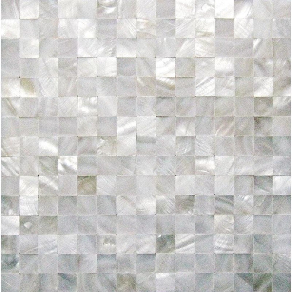 Apollo Tile Jewelicious White and Beige Natural Shell 12-in x 12-in Polished Natural Shell Uniform Squares Patterned Wall Tile (19.34-sq. ft/ Carton)