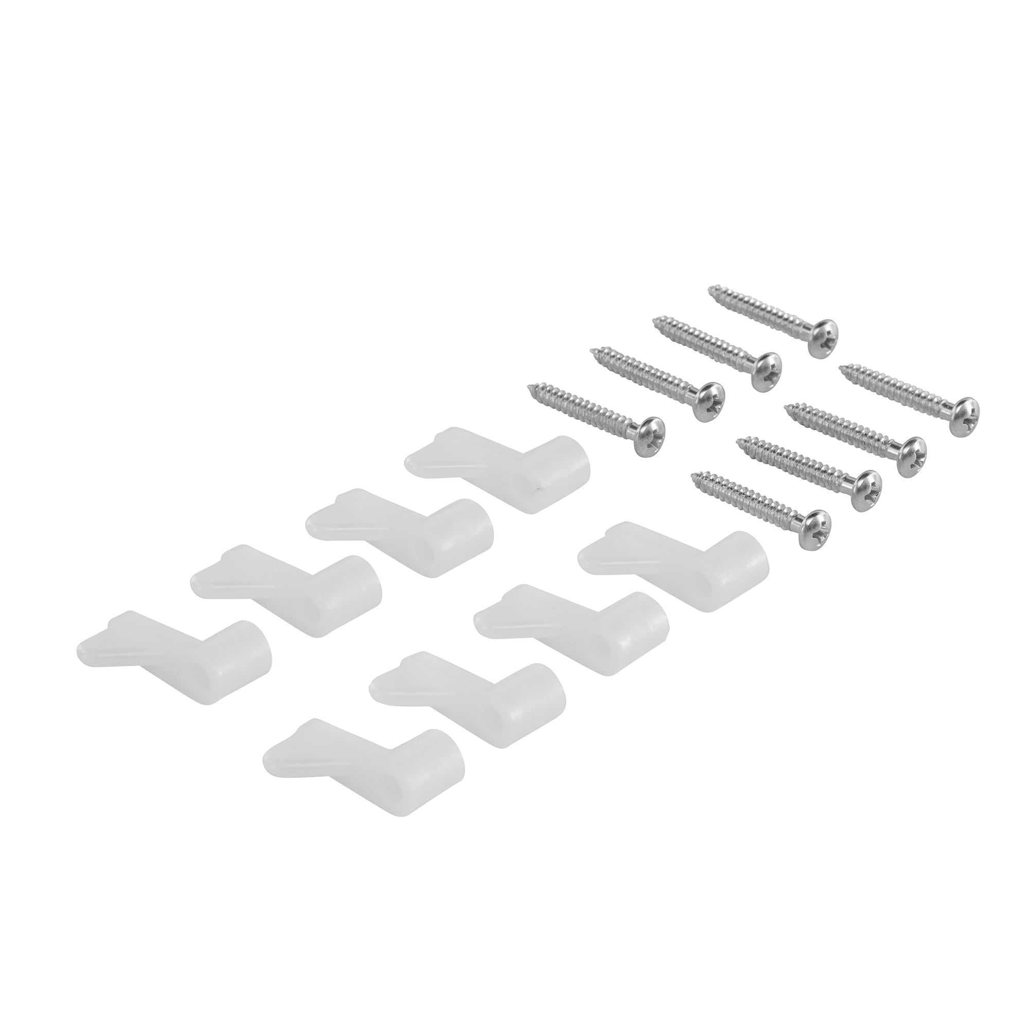 M-D 14169 Frame Clip for Screen Frame, White Plastic, 1-in x 5/16-in, Temperature Resistant, Screws Included