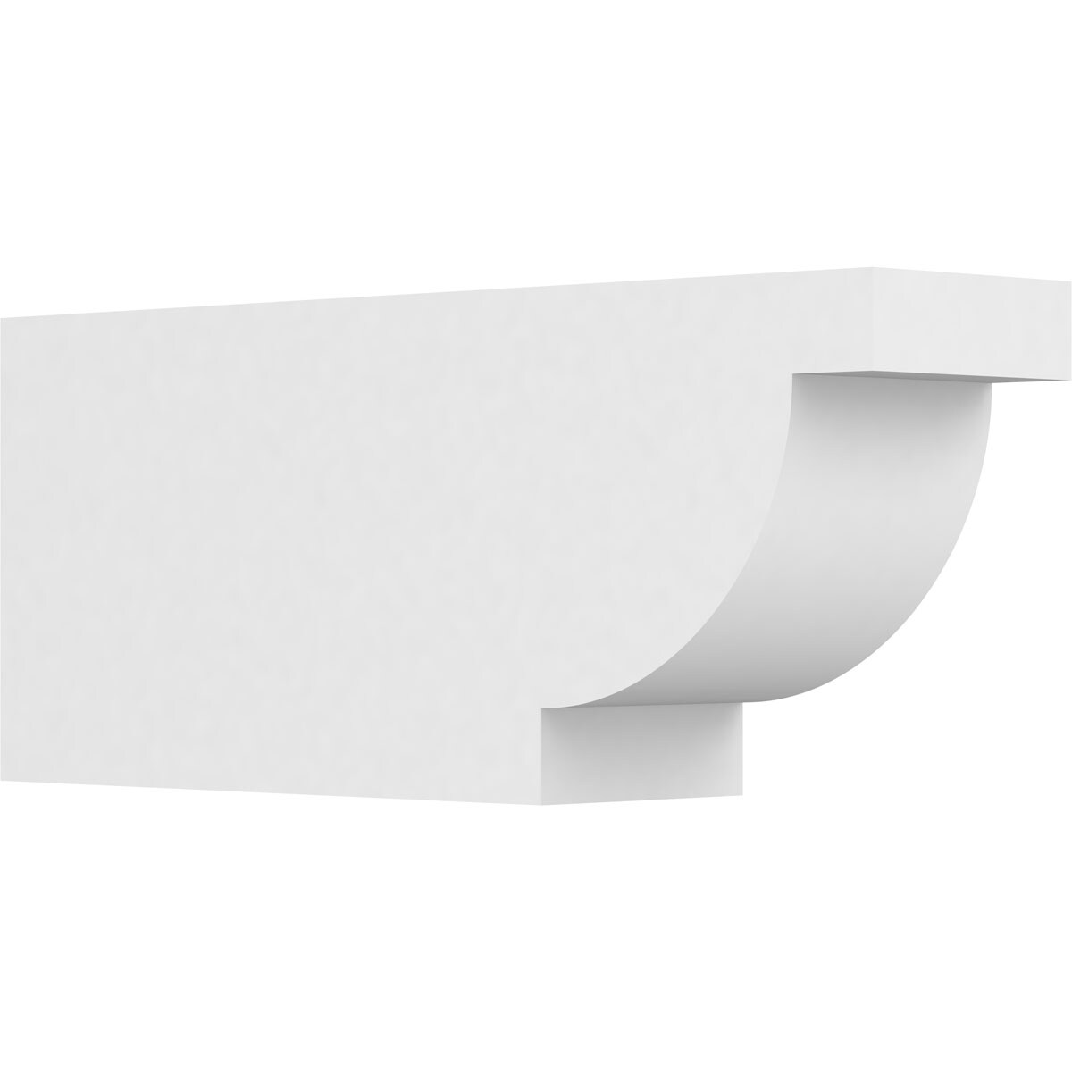 Ekena Millwork RFTP06X10X24ALP Standard Alpine 6-in X 10-in X 24-in White PVC Rafter tail