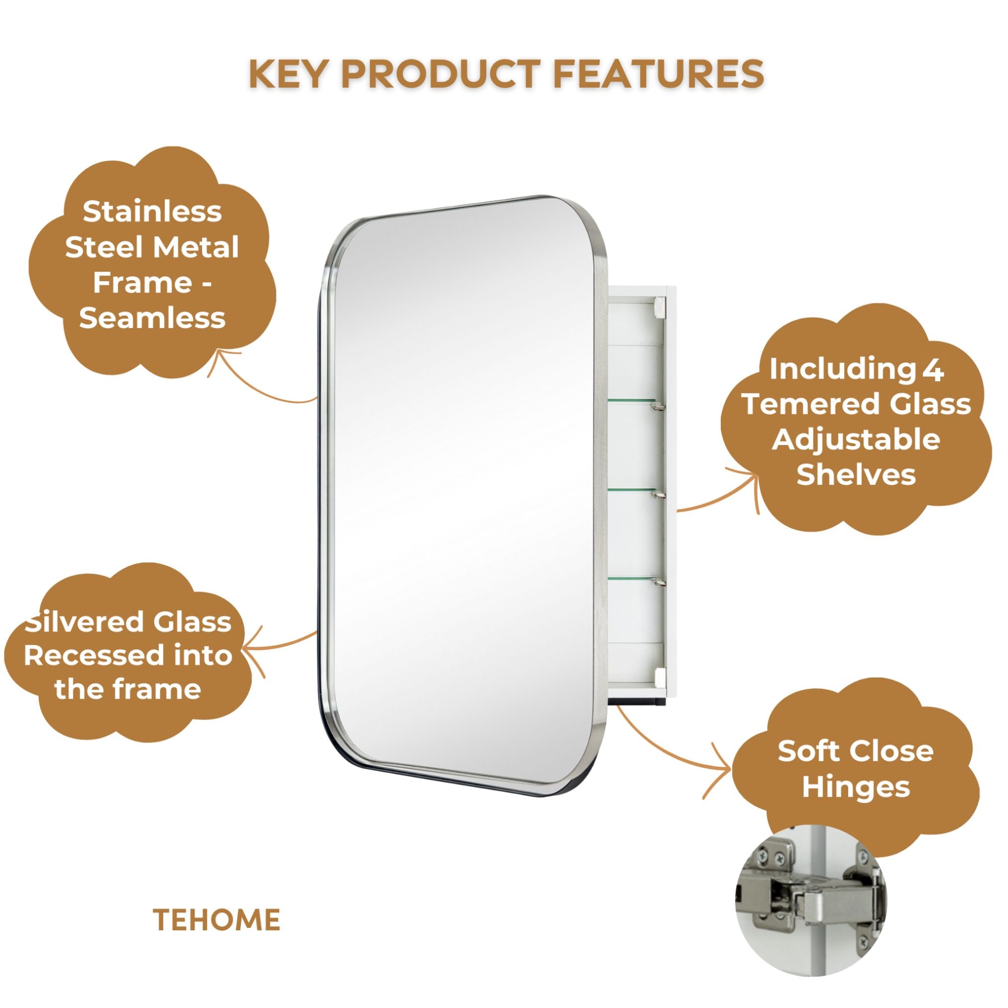 TEHOME GC-XB0017 Bathroom-Medicine-Cabinets - View #5