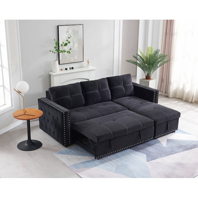 Clihome Sofa With Pulled Out Bed 64 In