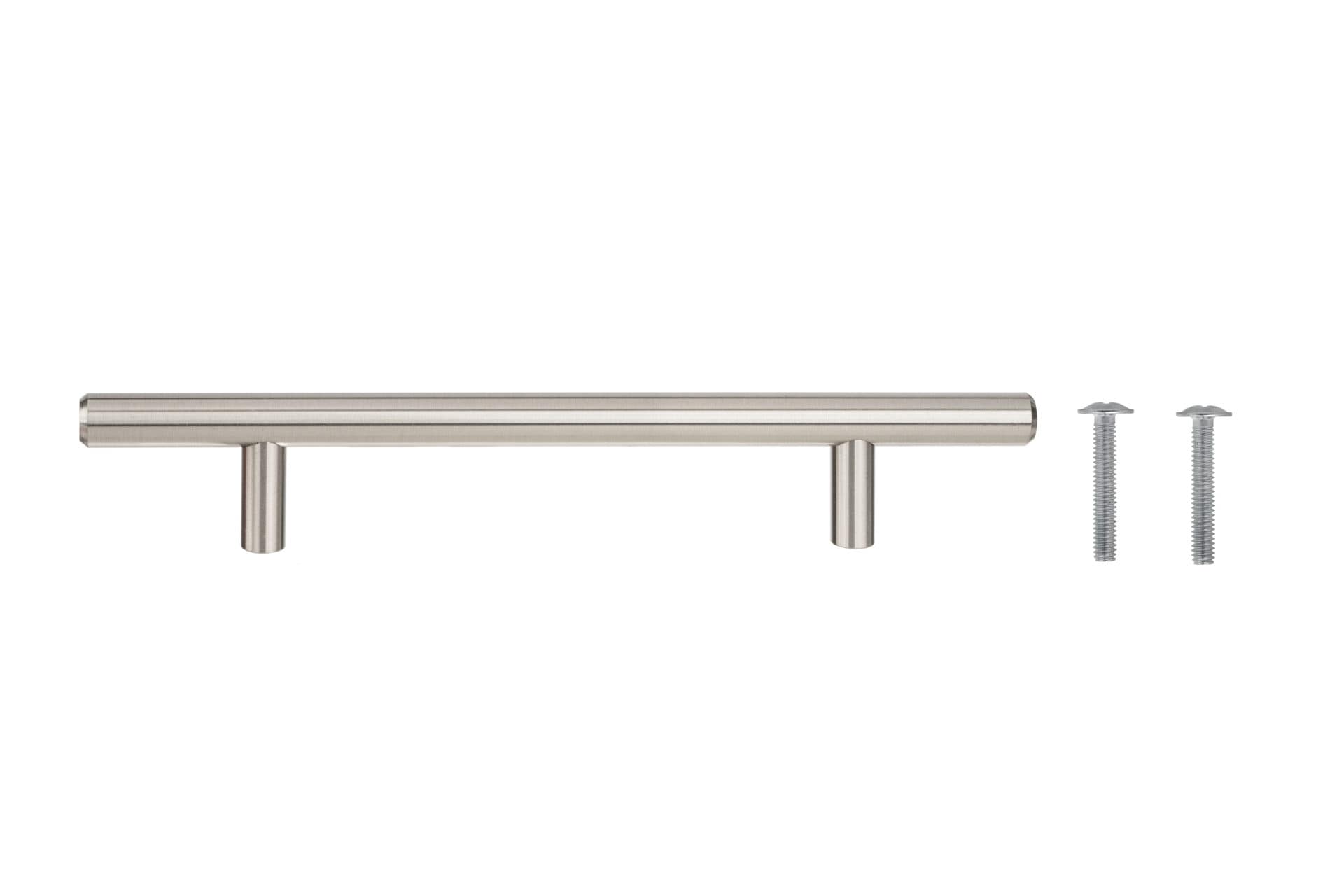 Brushed Nickel 8-Inch Bar Pull with Mounting Hardware