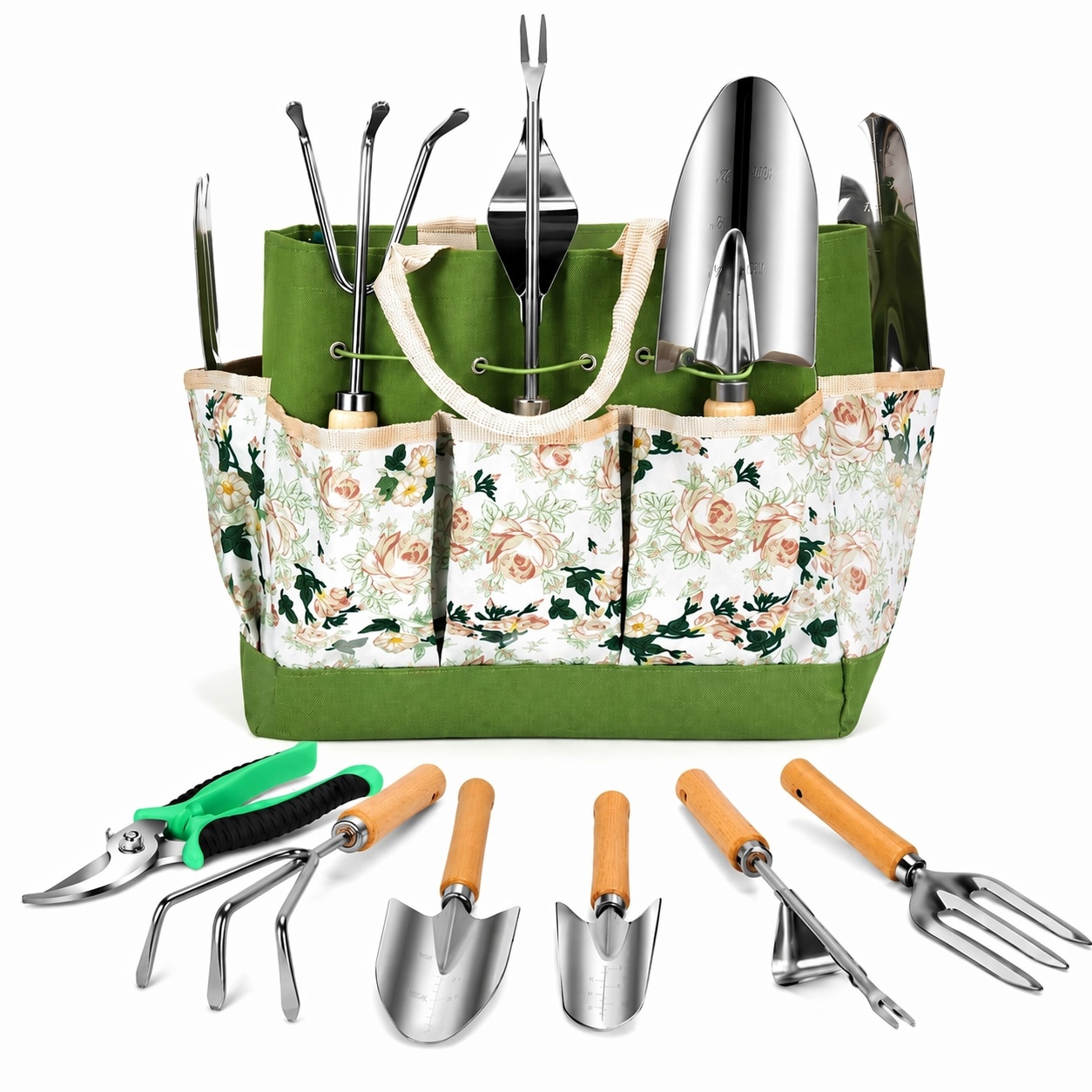 Aoibox 10 Piece Heavy Duty Stainless Steel Gardening Hand Tool Set with ...