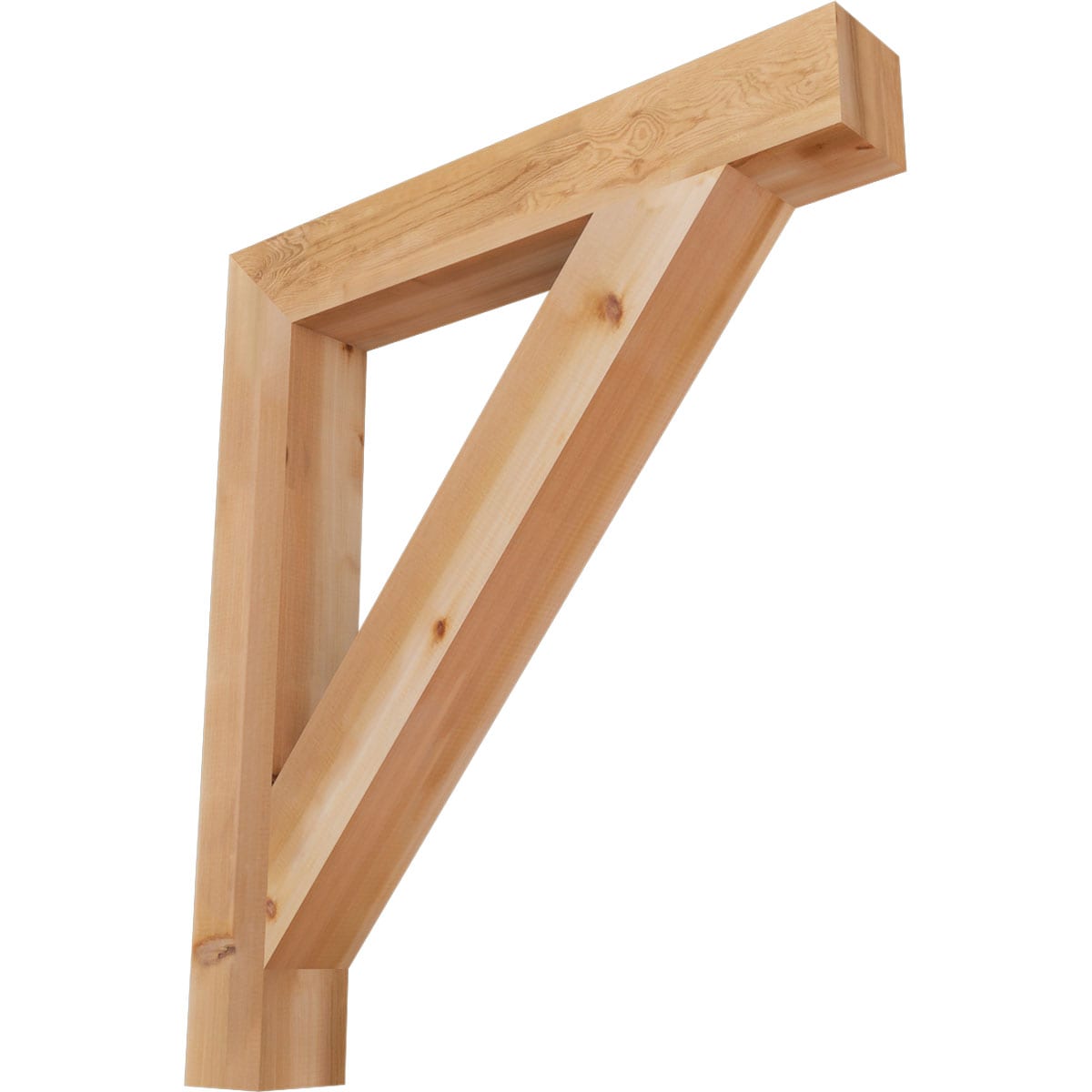 Ekena Millwork BKT06X42X48TRA05SWR Traditional block smooth 5-1/2-in x 42-in x 48-in Western red cedar Brown Wood Standard bracket