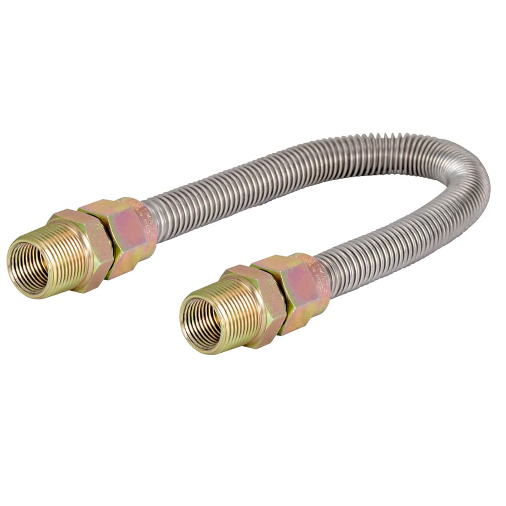 EASTMAN 48-in 5/8 -in MIP Inlet x 3/4 -in MIP Outlet Corrugated stainless steel Gas connector #30SS545448