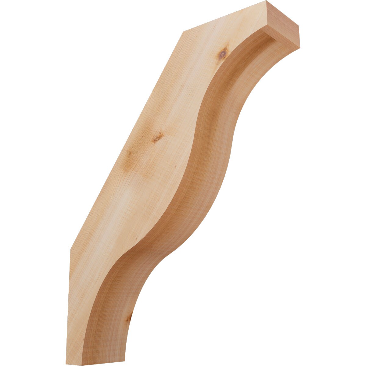Ekena Millwork BRC04X14X18FST00SWR 3-1/2-in x 14-in x 18-in Western Red Cedar Unfinished Wood Funston Smooth Knee Brace