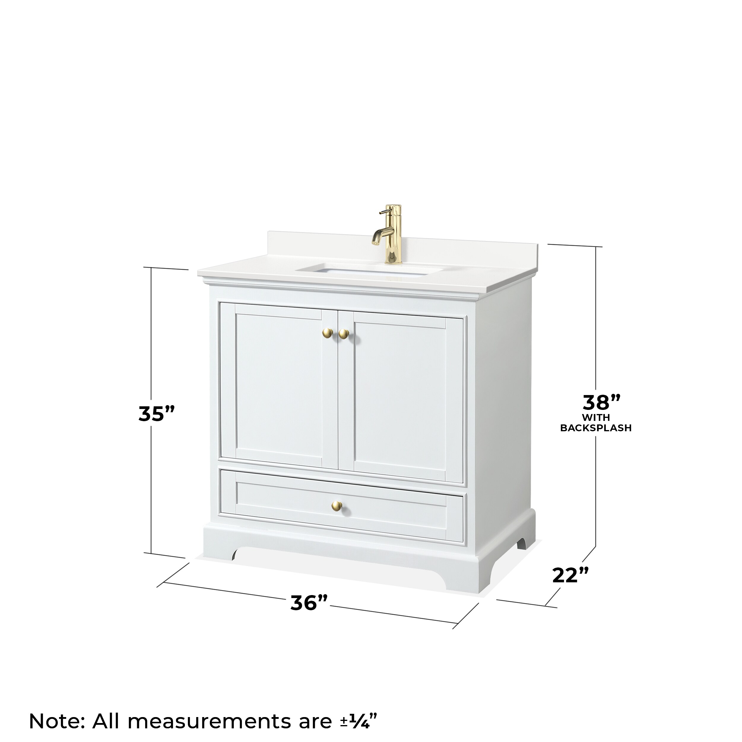 Wyndham Collection WCS202036SWGWQUNSMED Bath-Vanity-Combo - View #5