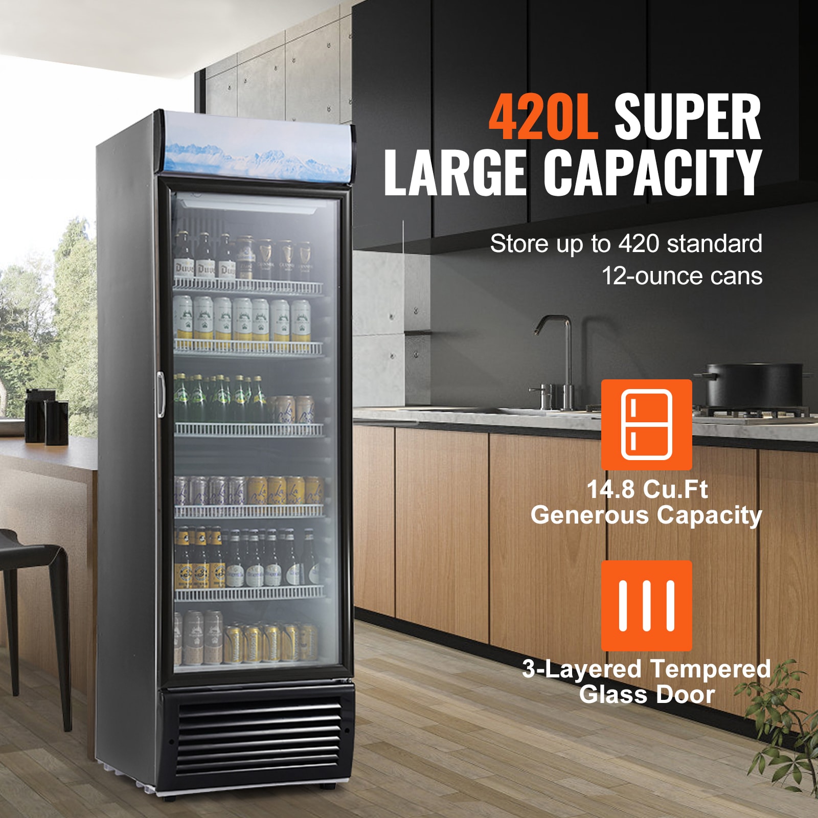 VEVOR SCDMYLZSBX1401687V1 Commercial-Refrigerators - View #2