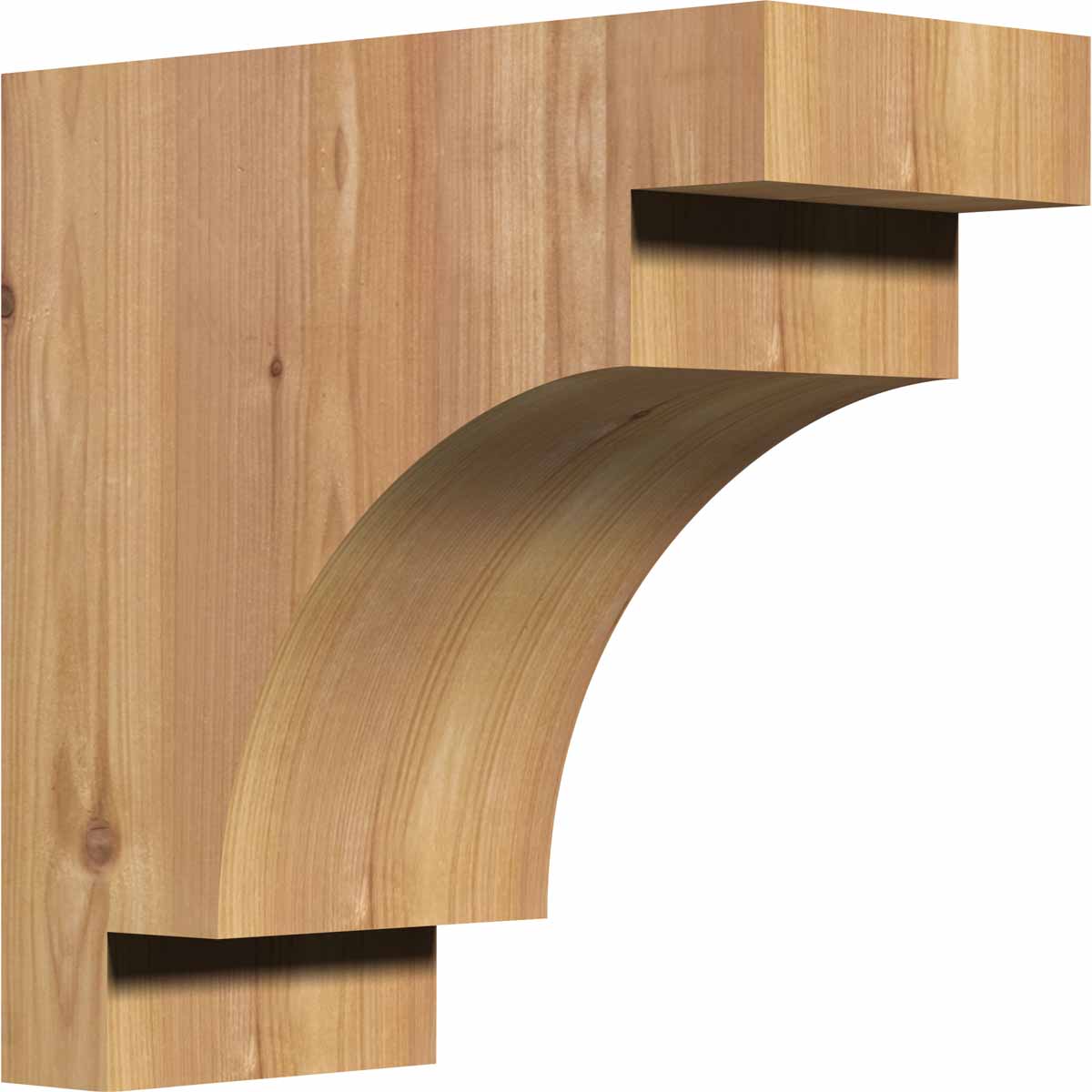 Ekena Millwork COR06X12X12MED00SWR 5.5-in x 12-in x 12-in Mediterranean Unfinished Western red cedar Wood Paintable/Stainable Corbel