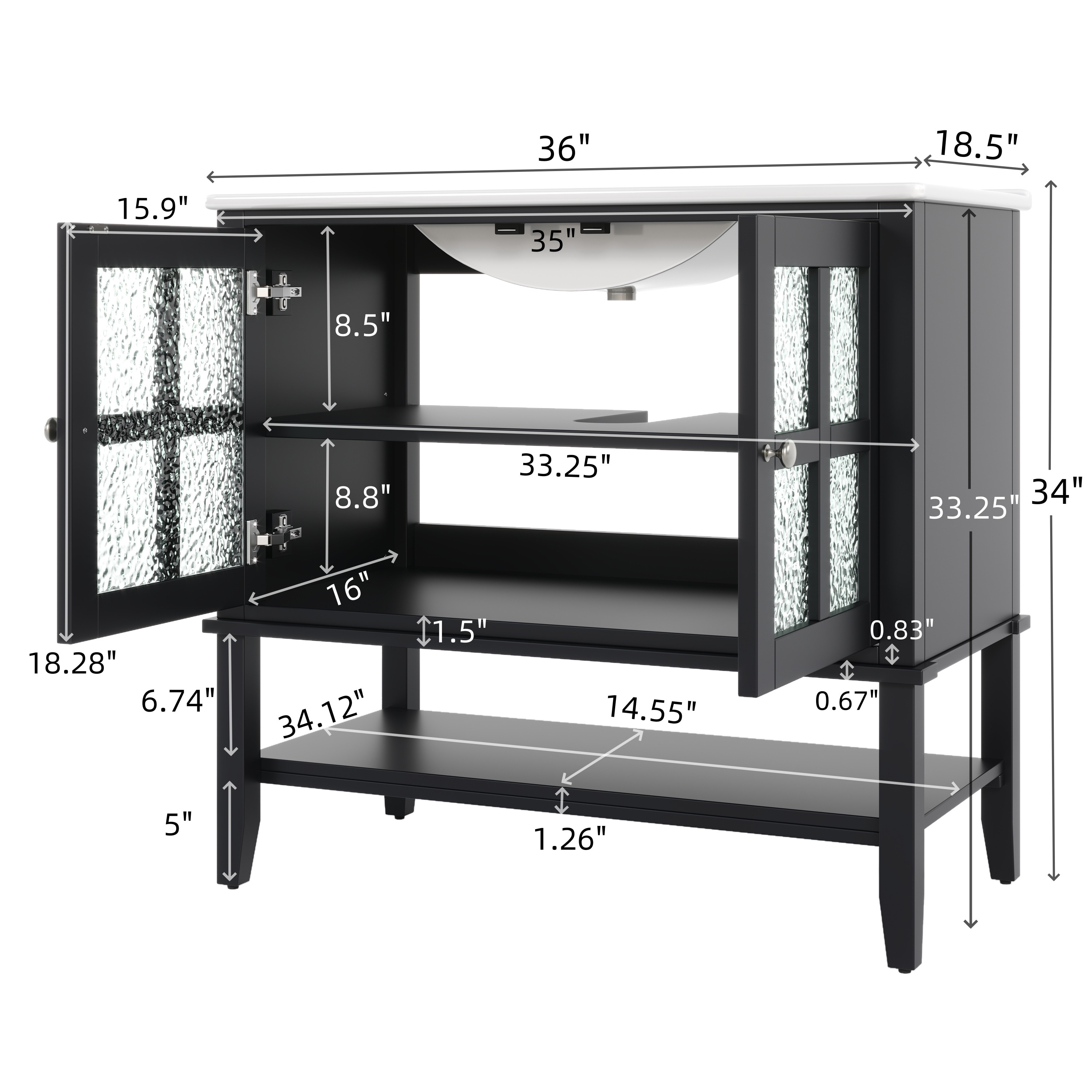 WELLFOR TO-AN-BV24WH Bath-Vanity-Combo - View #9
