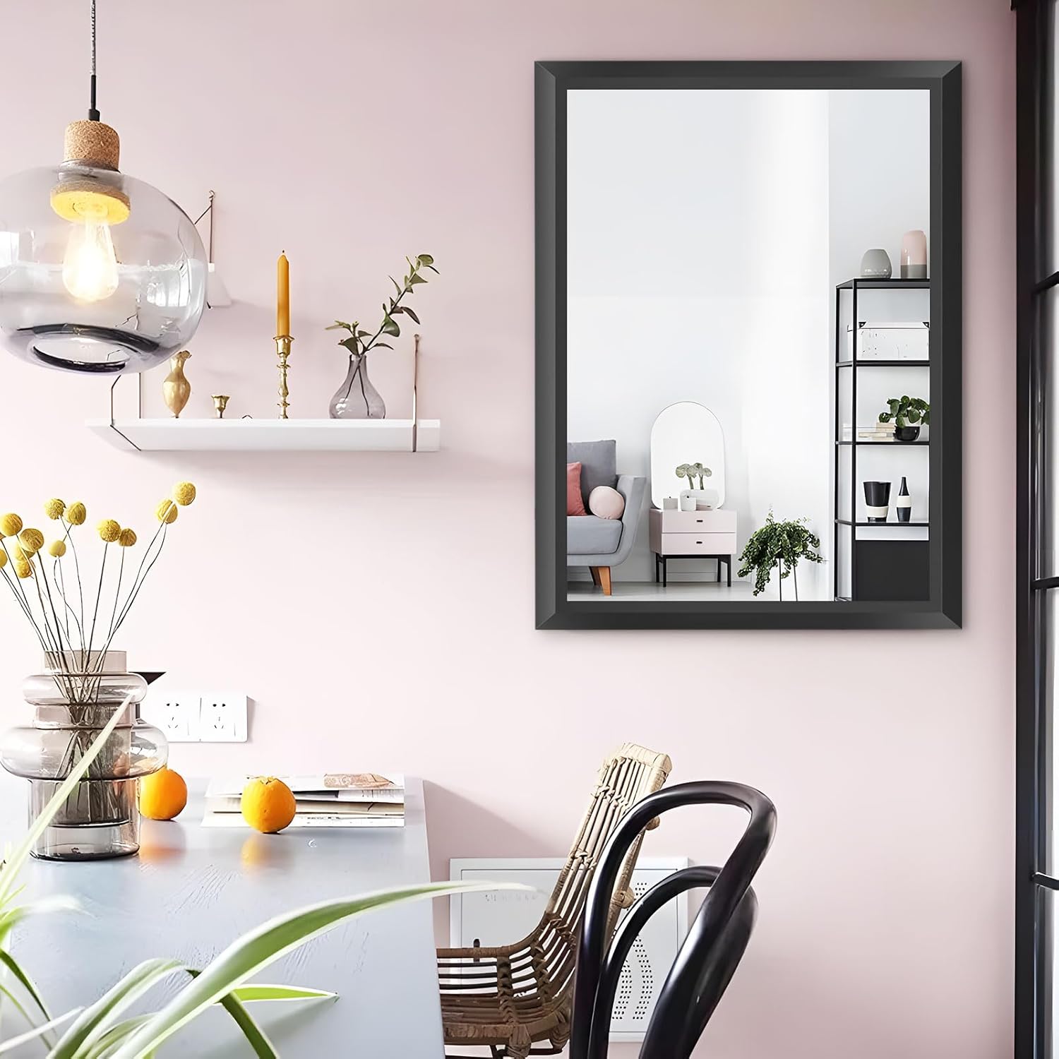 LOAAO D-RA6080-B Framed-Bath-Mirrors - View #2
