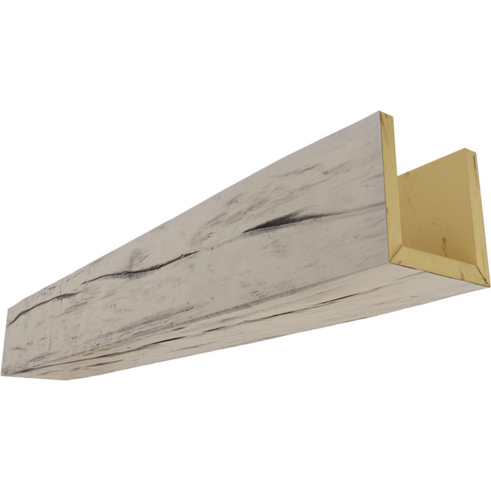 Ekena Millwork BMRW3C0100X060X096BP Riverwood 6-in x 10-in x 96-in Burnished Pine Finished Polyurethane U-Shaped Decorative Beam