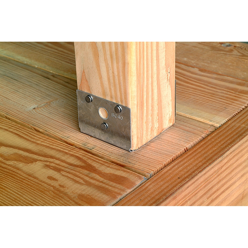 Simpson Strong-Tie BC 4-in x 4-in Zmax Wood To Wood Base in the Base & Cap  Hardware department at
