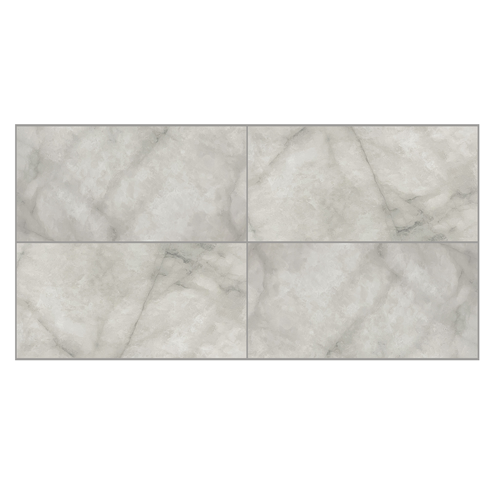 Moon Light Grey 12-in x 24-in Polished Porcelain Marble Look Floor and Wall Tile (1.93-sq. ft/ Piece) | - allen + roth 5092099