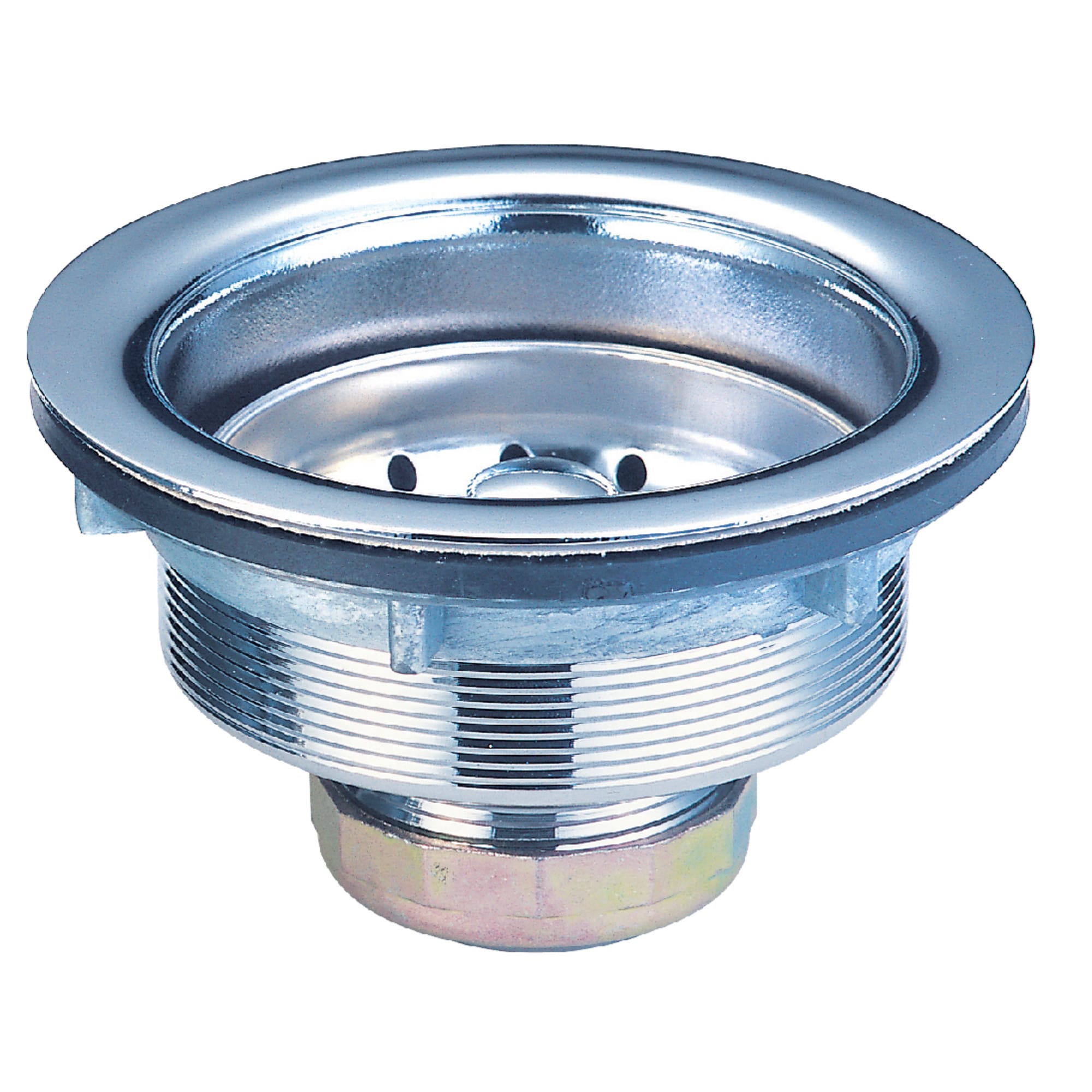 Elements of Design E111 3.5-in White Stainless Steel Rust Resistant Strainer