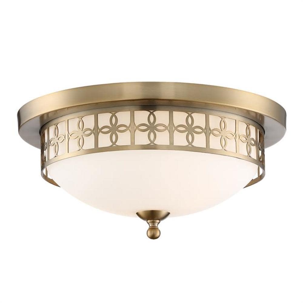 Crystorama ANN-2103-VG Anniversary 13.5-in Polished Gold Flush Mount Light