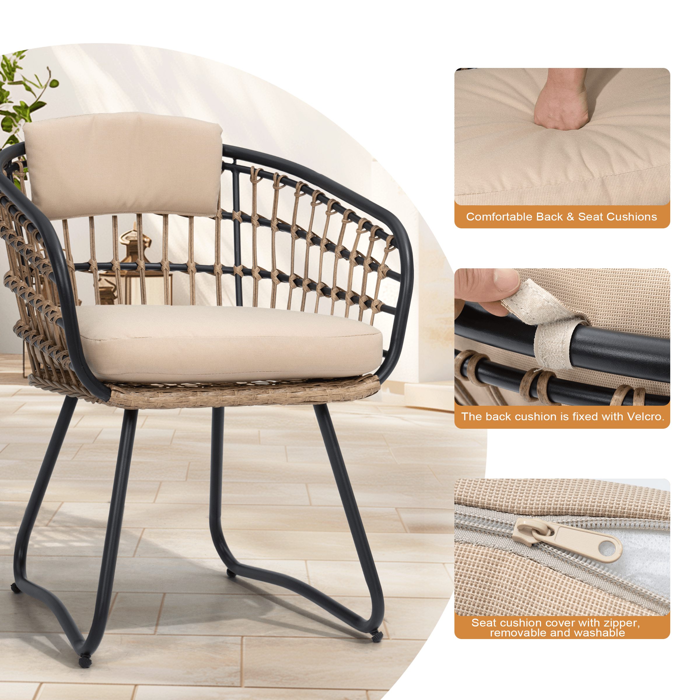 Crestlive Products CL-TD5808BEI160-5 Patio-Dining-Sets - View #7