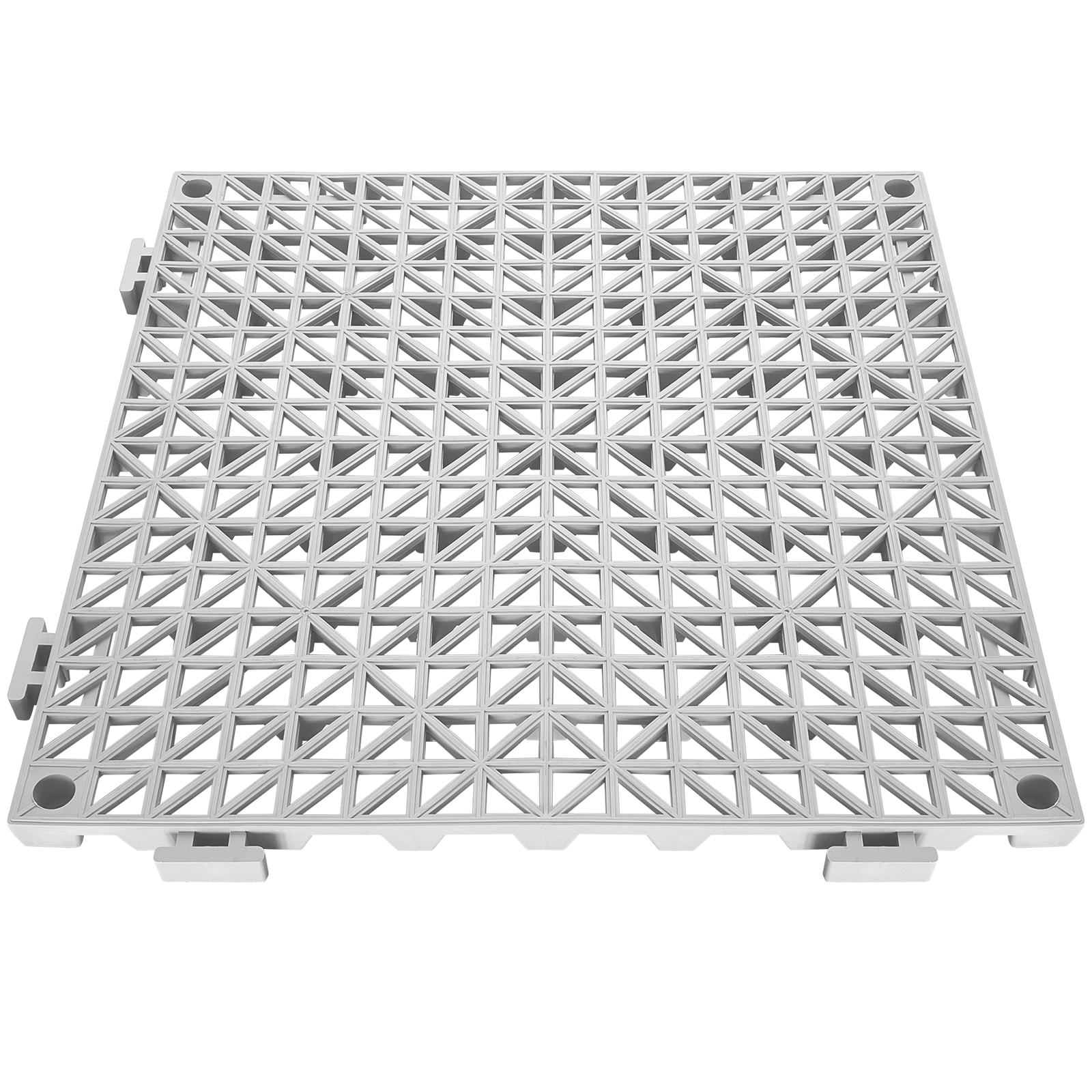 GIVIMO 55-Pack 12-in x 12-in x 0.6-in Soft PVC Interlocking Drainage Floor Tile Non-Slip Gray #LW047GIVSS265