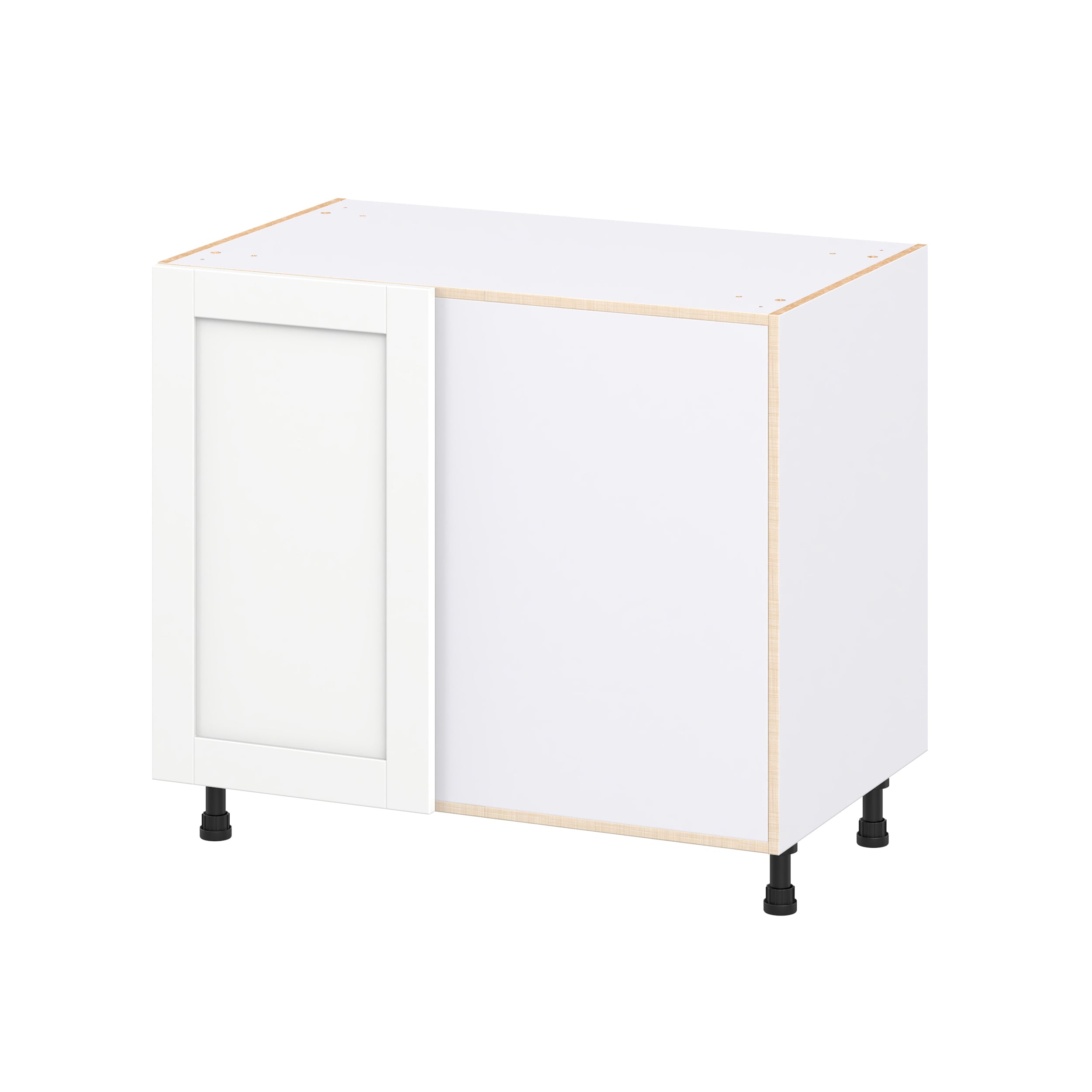 Hugo&Borg Rosemont 39-in W x 34.5-in H x 24.5-in D Bright White Laminate Blind Base Fully Assembled Cabinet Recessed Panel Shaker