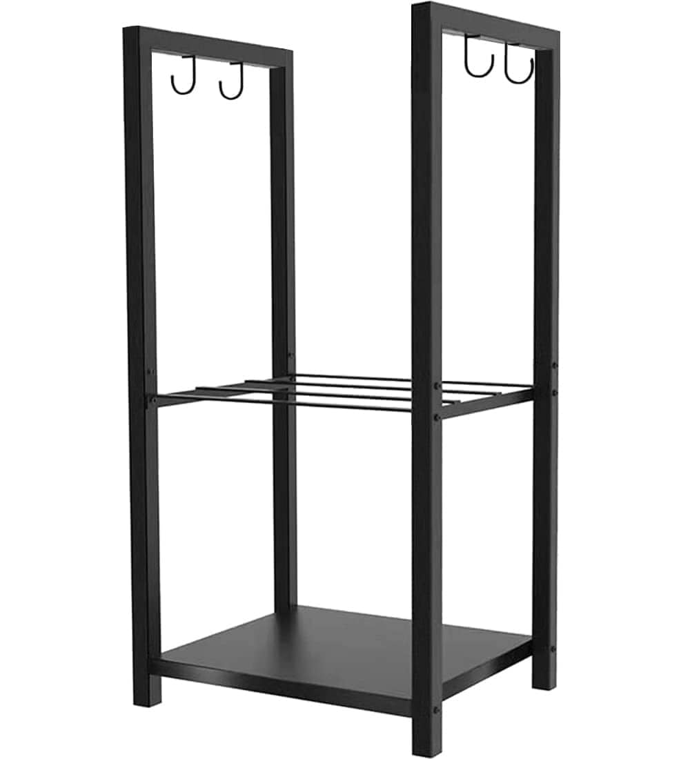 Etokfoks 2 Tier Firewood Rack 16x13x32in Heavy Duty Steel Powder Coated ...