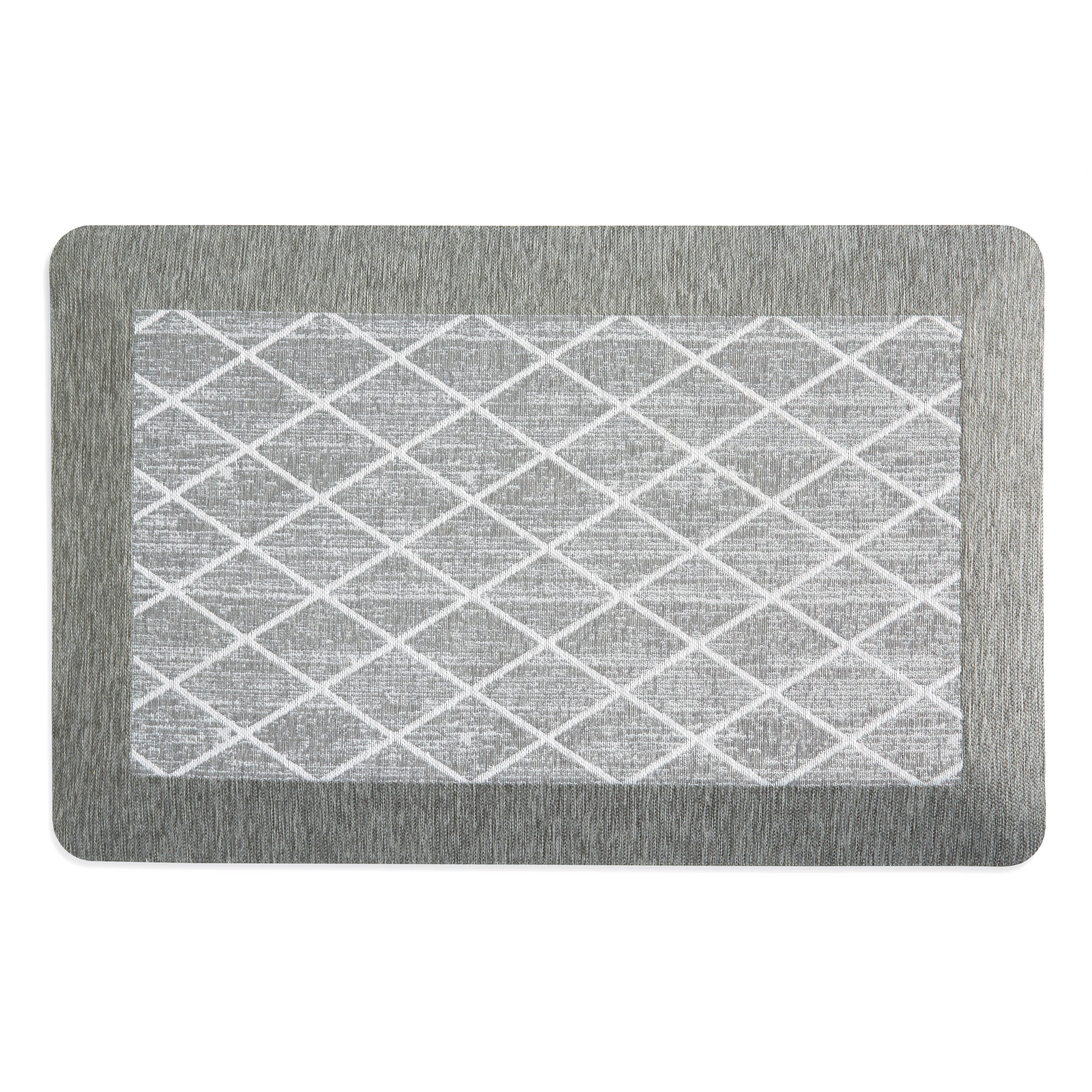 Clorox Foam Bath Mat: Anti-Microbial Comfort, 17" x 36", Blue  & Grey