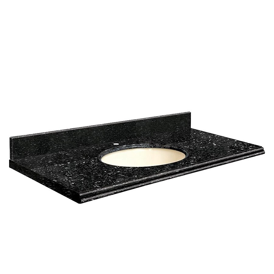 Transolid 31-in Notte Black Quartz Single Sink Bathroom Vanity Top Transolid 31-in Notte Black Quartz Single Sink Bathroom Vanity Top