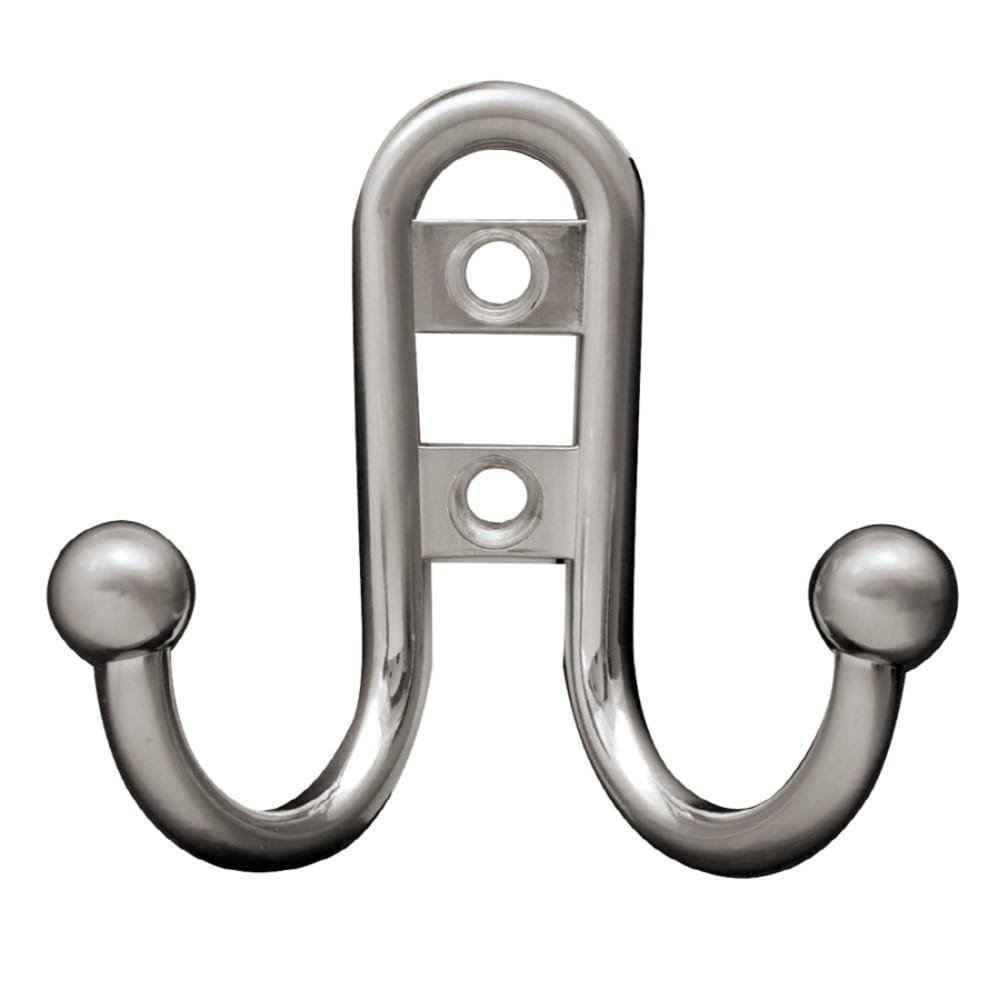 Brainerd Double Robe Hook, Satin Nickel